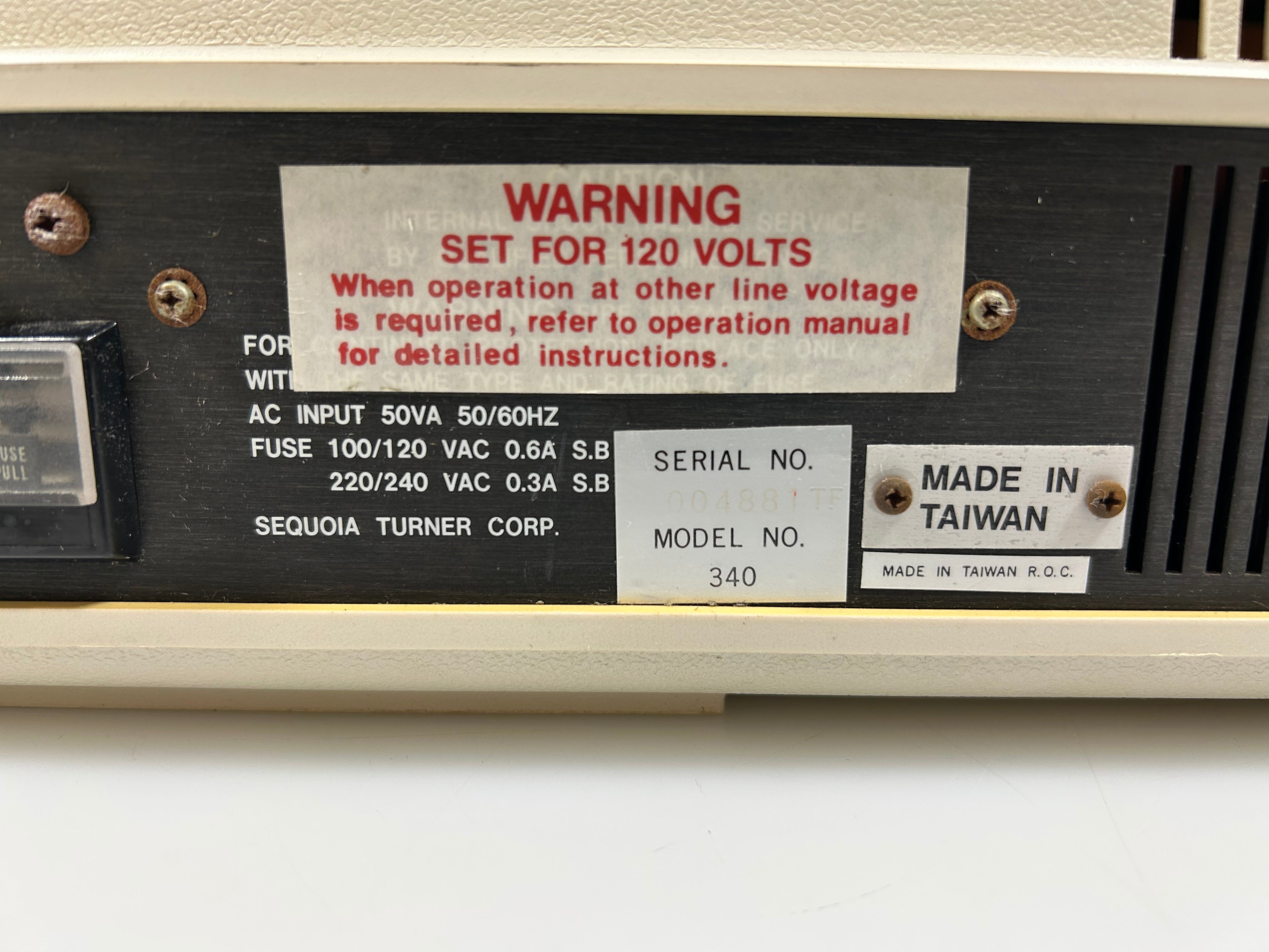 Sequoia-Turner Model 340 Spectrophotometer *Untested*