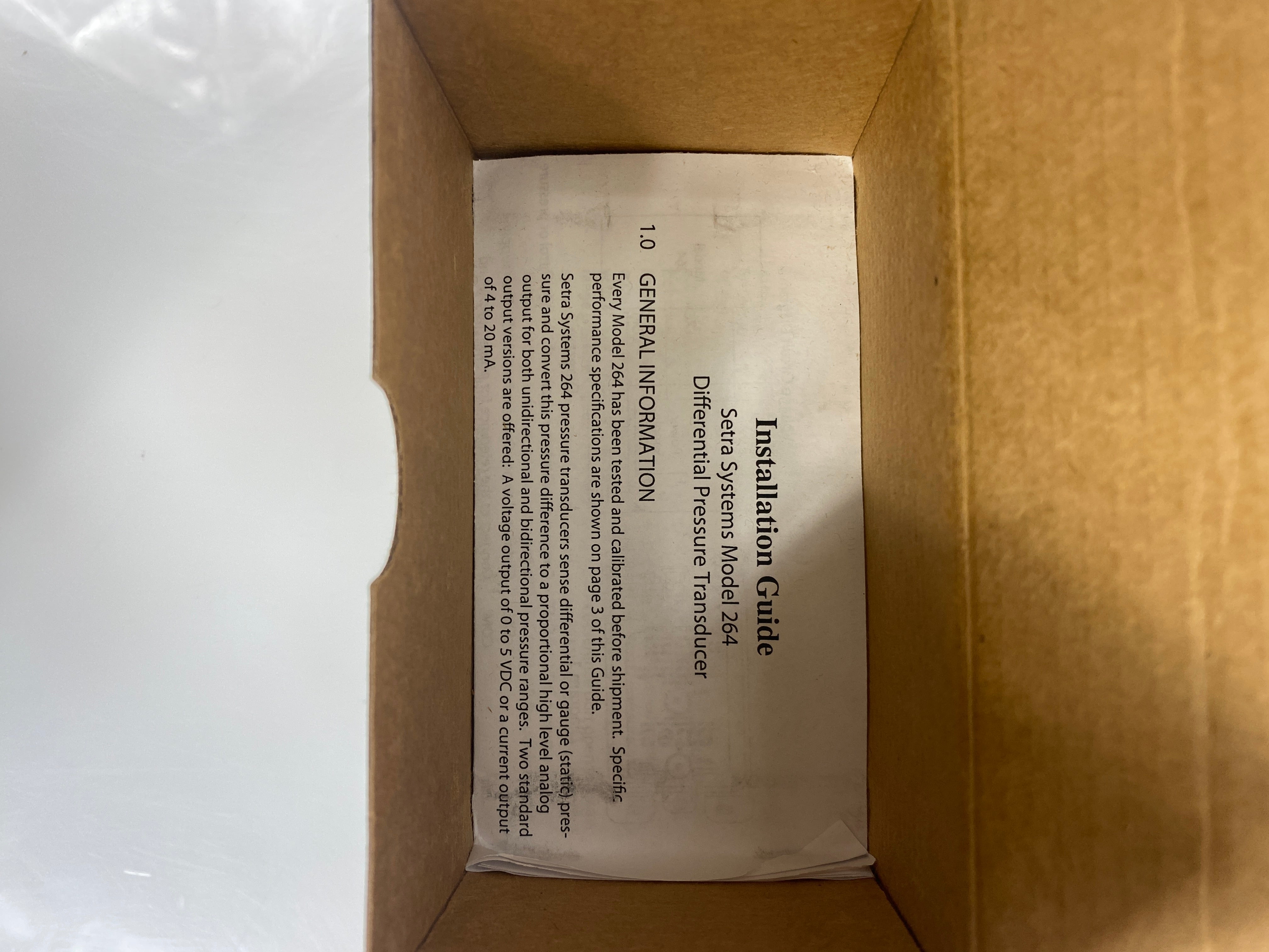 Serta Differential Pressure Transducer 264
