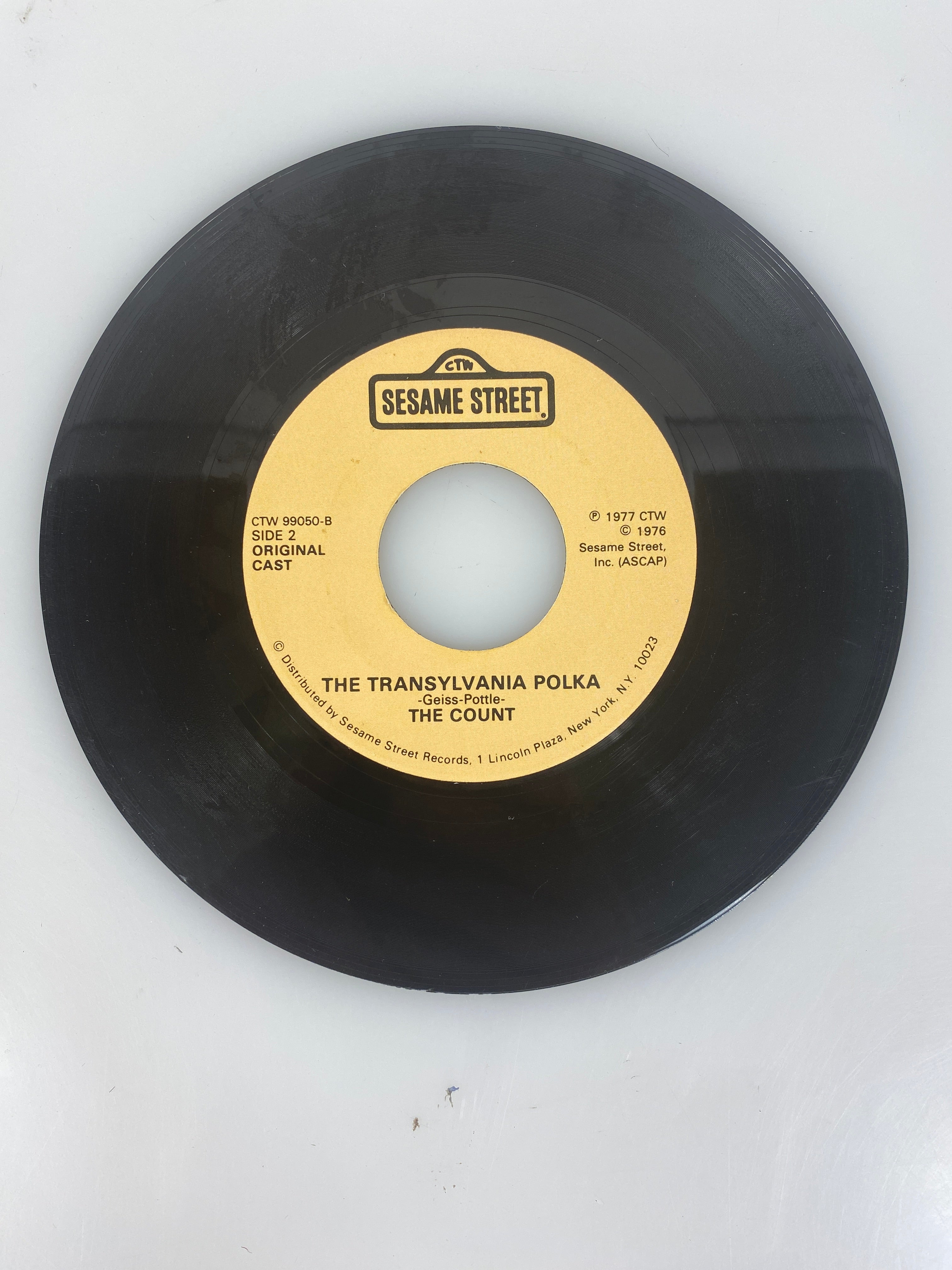 Sesame Street Count Transylvania Polka Vinyl Record 45 1977