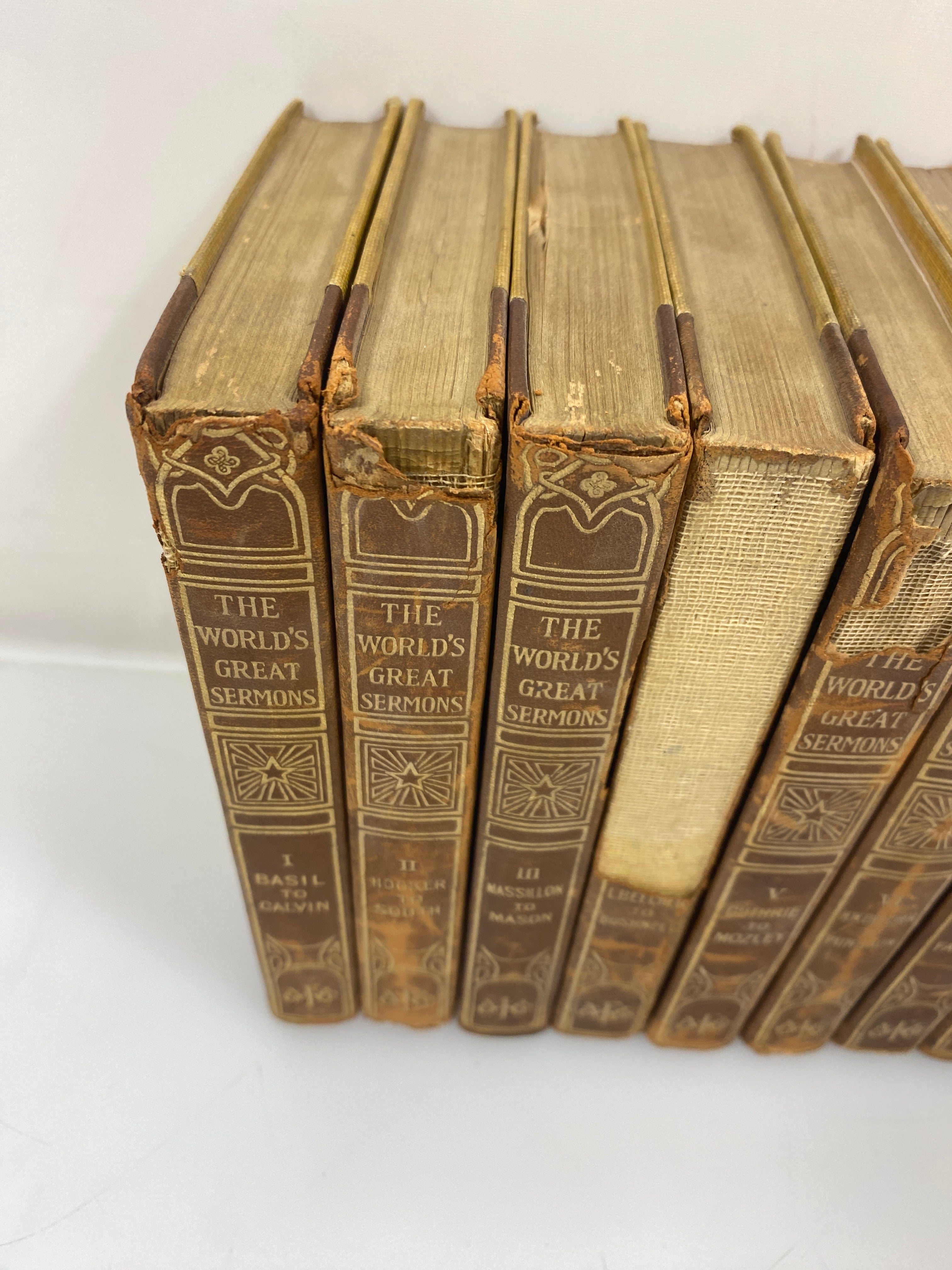 Set of 10 The Worlds Greatest Sermons Funk & Wagnalls 1908 HC