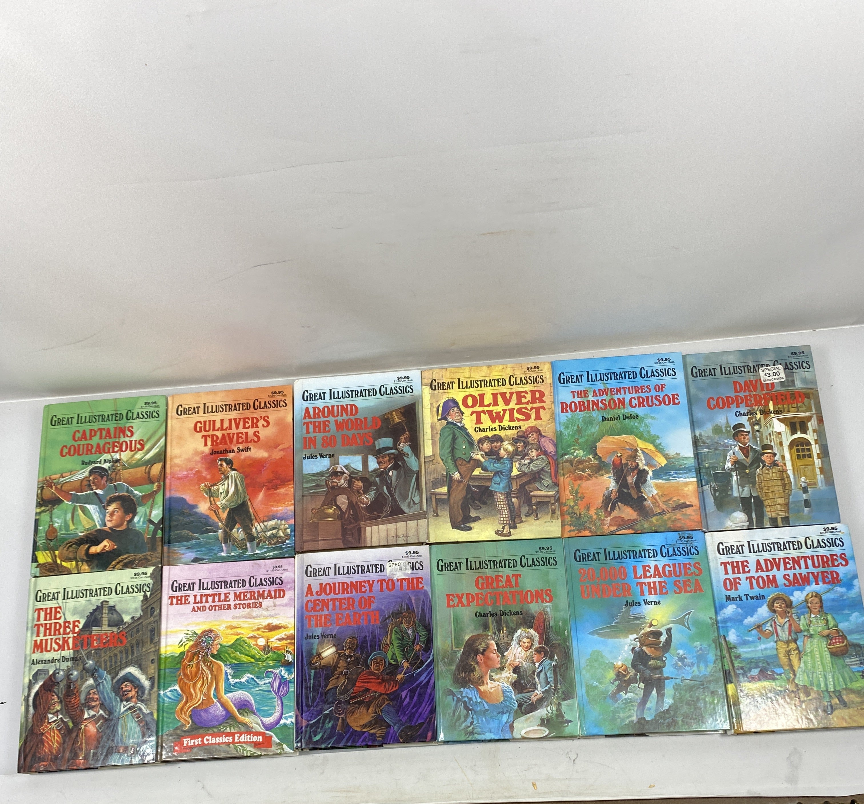 Set of 12: Great Illustrated Classics Books HC 1989, 1990, 1992, 1995, 2000