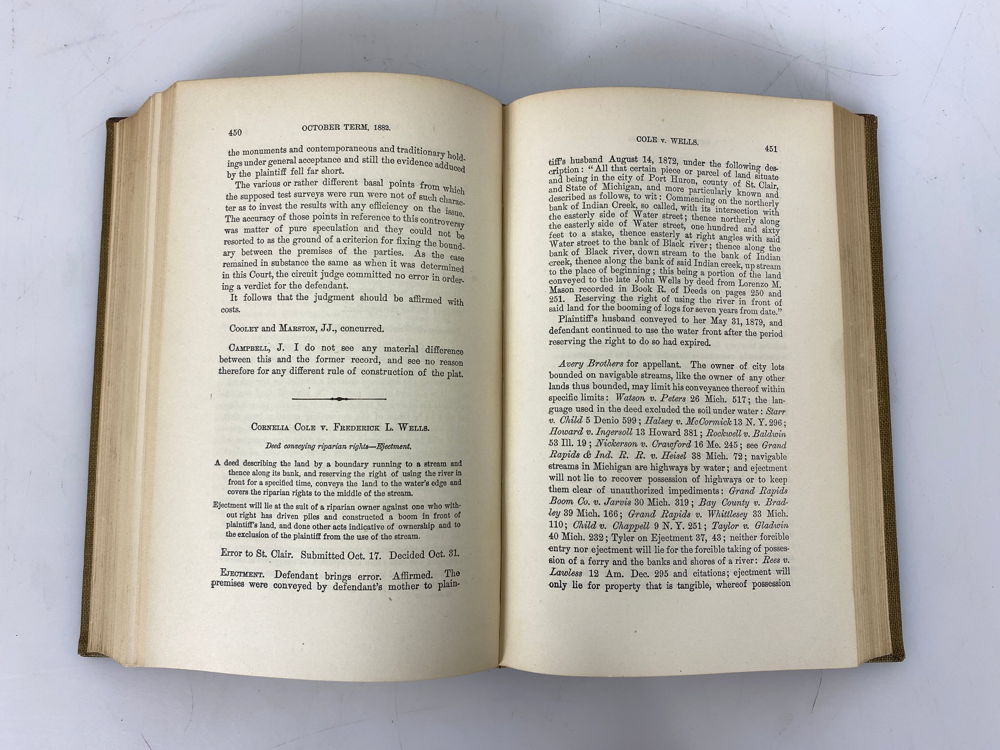 Set of 15: Michigan Reports Vol. 49-57, 59-64 1883-89 HC