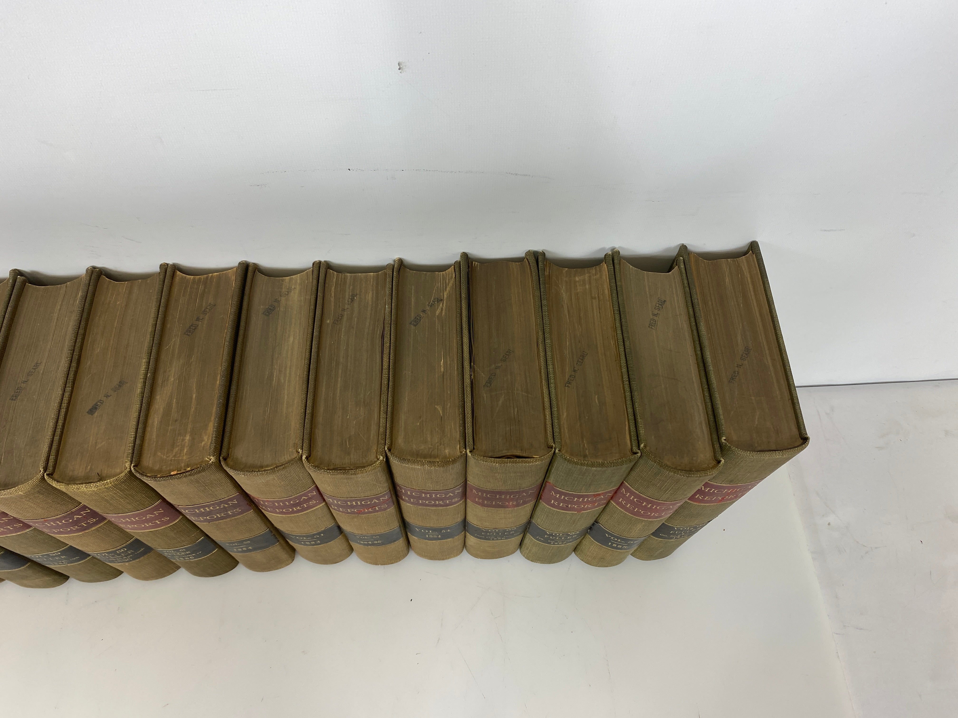 Set of 15: Michigan Reports Vol. 49-57, 59-64 1883-89 HC