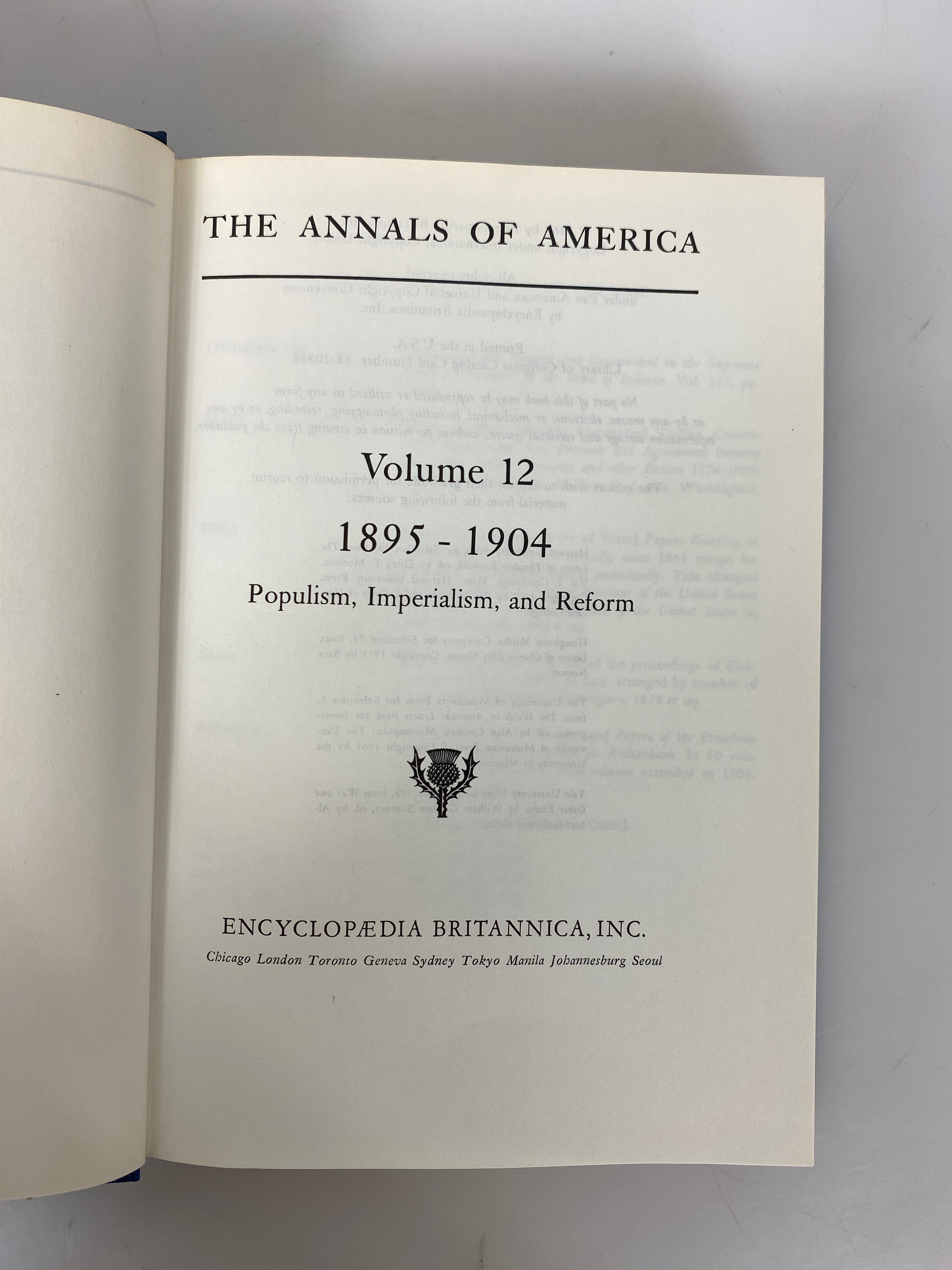 Set of 19: The Annals of America Vol. 1-19 1968 HC
