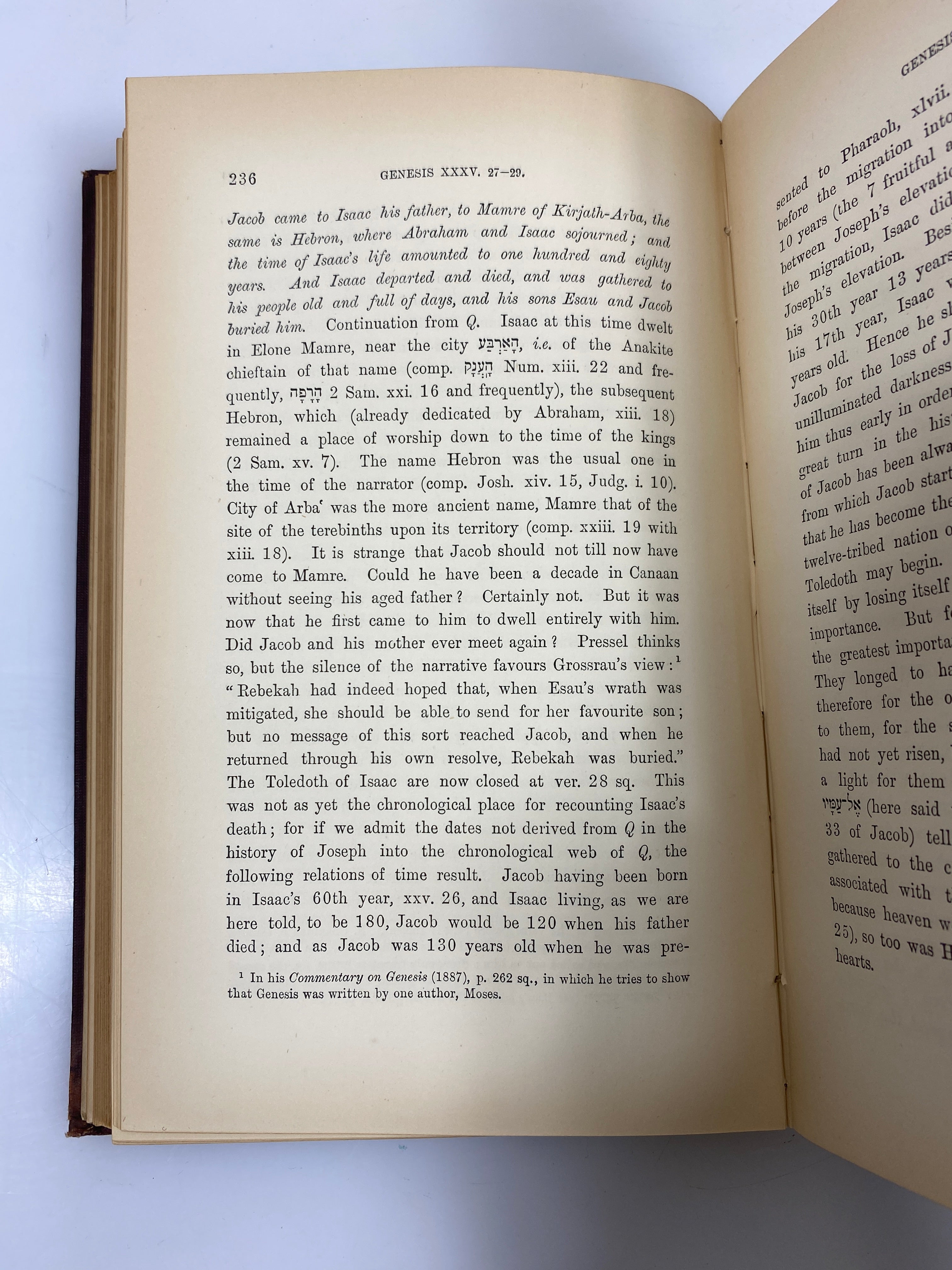 Set of 2: A New Commentary on Genesis by Delitzsch Vol. I-II 1889 HC