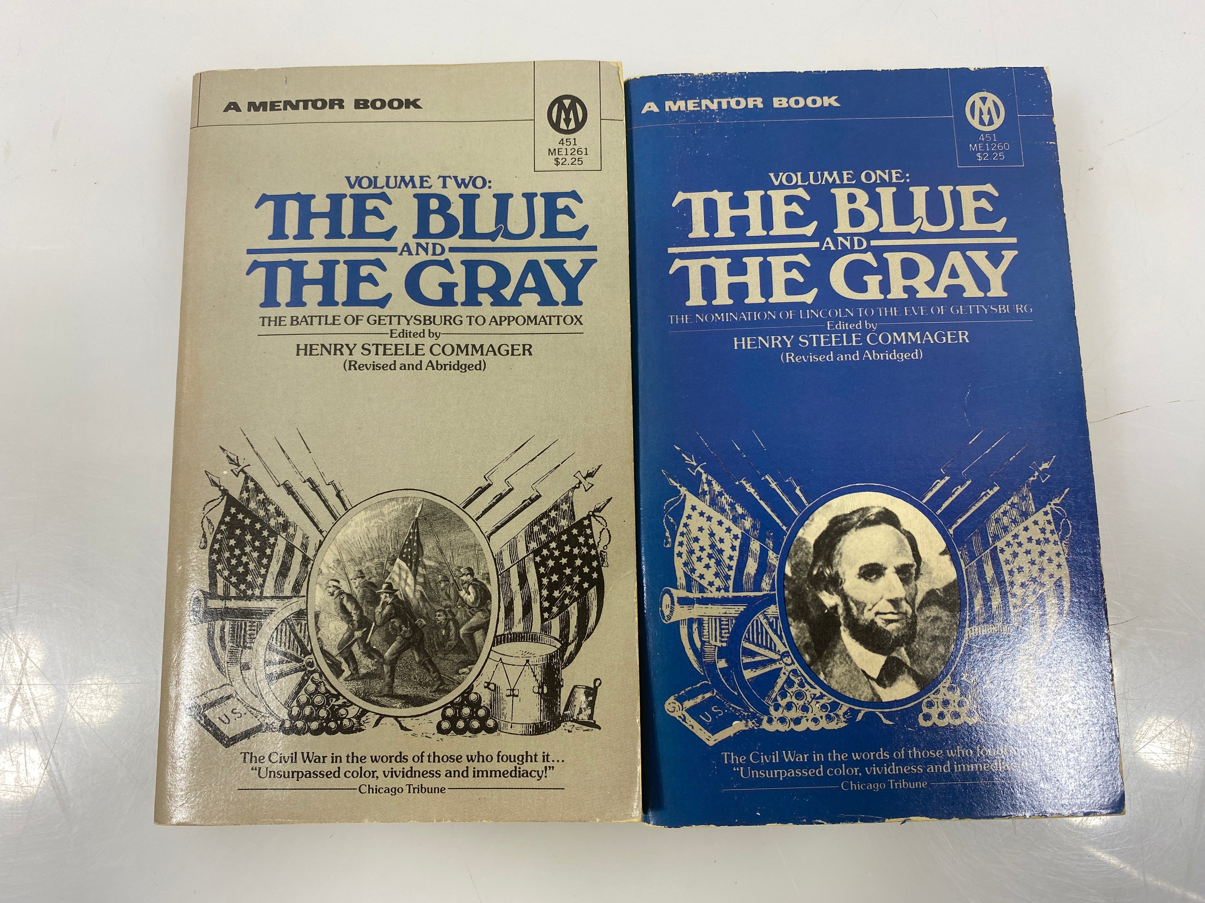 Set of 2 Blue and the Gray Henry Commager 1973 SC