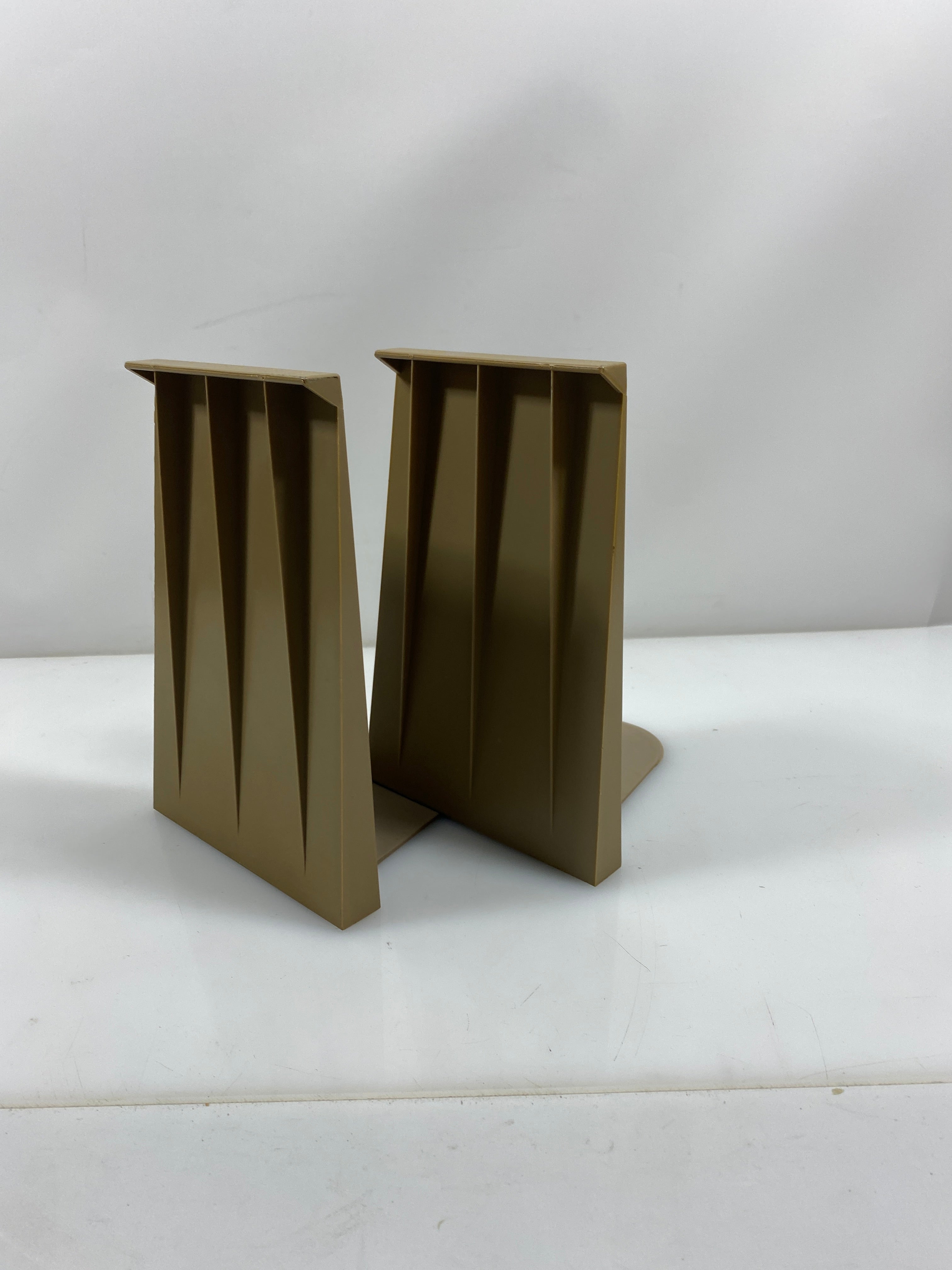 Set of 2 Bro-Dart Vintage Beige Plastic Bookends
