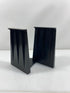 Set of 2 Bro-Dart Vintage Black Plastic Bookends