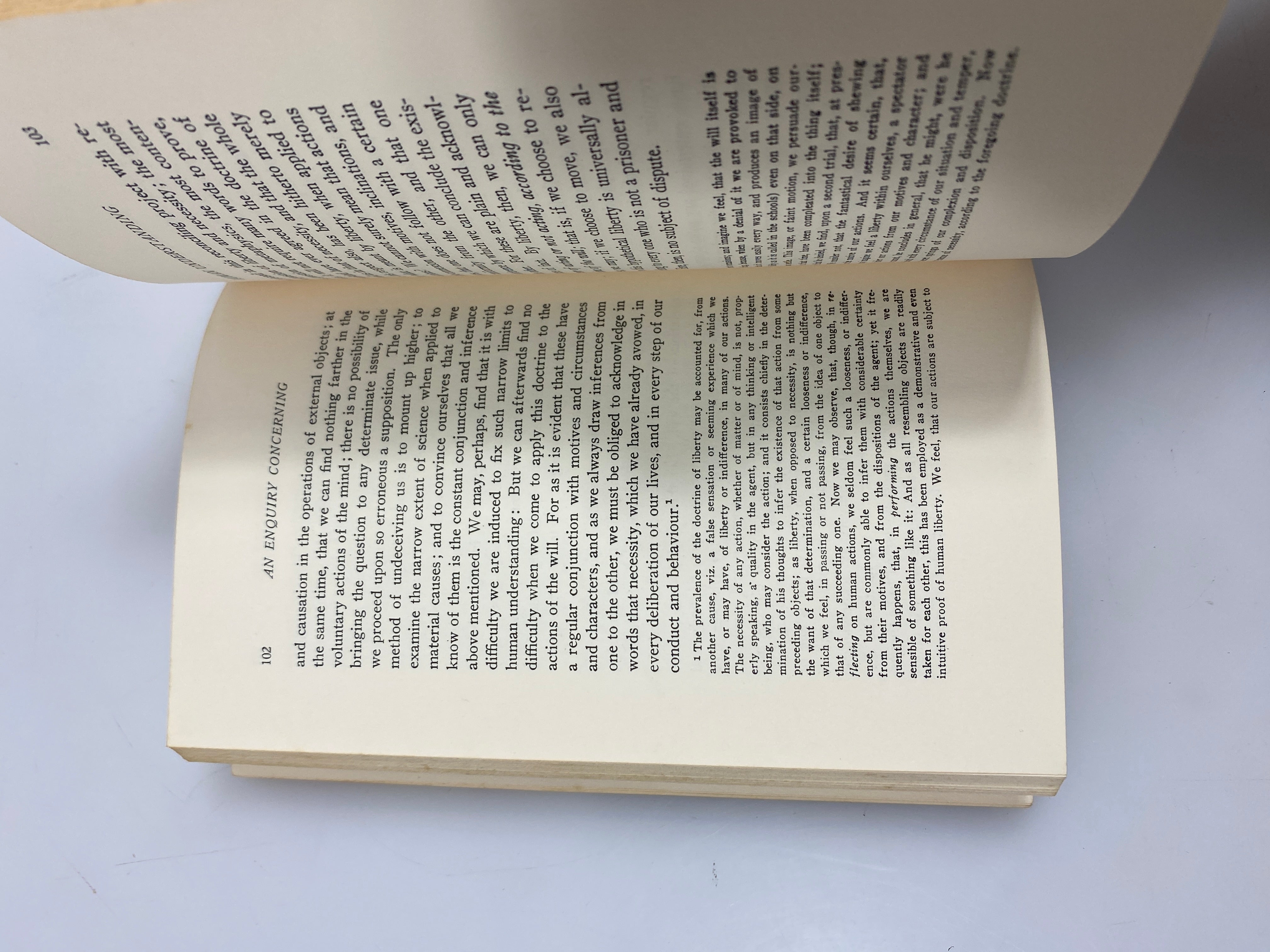 Set of 2 David Hume Paperbacks Human Understanding/Standard of Taste 1970s