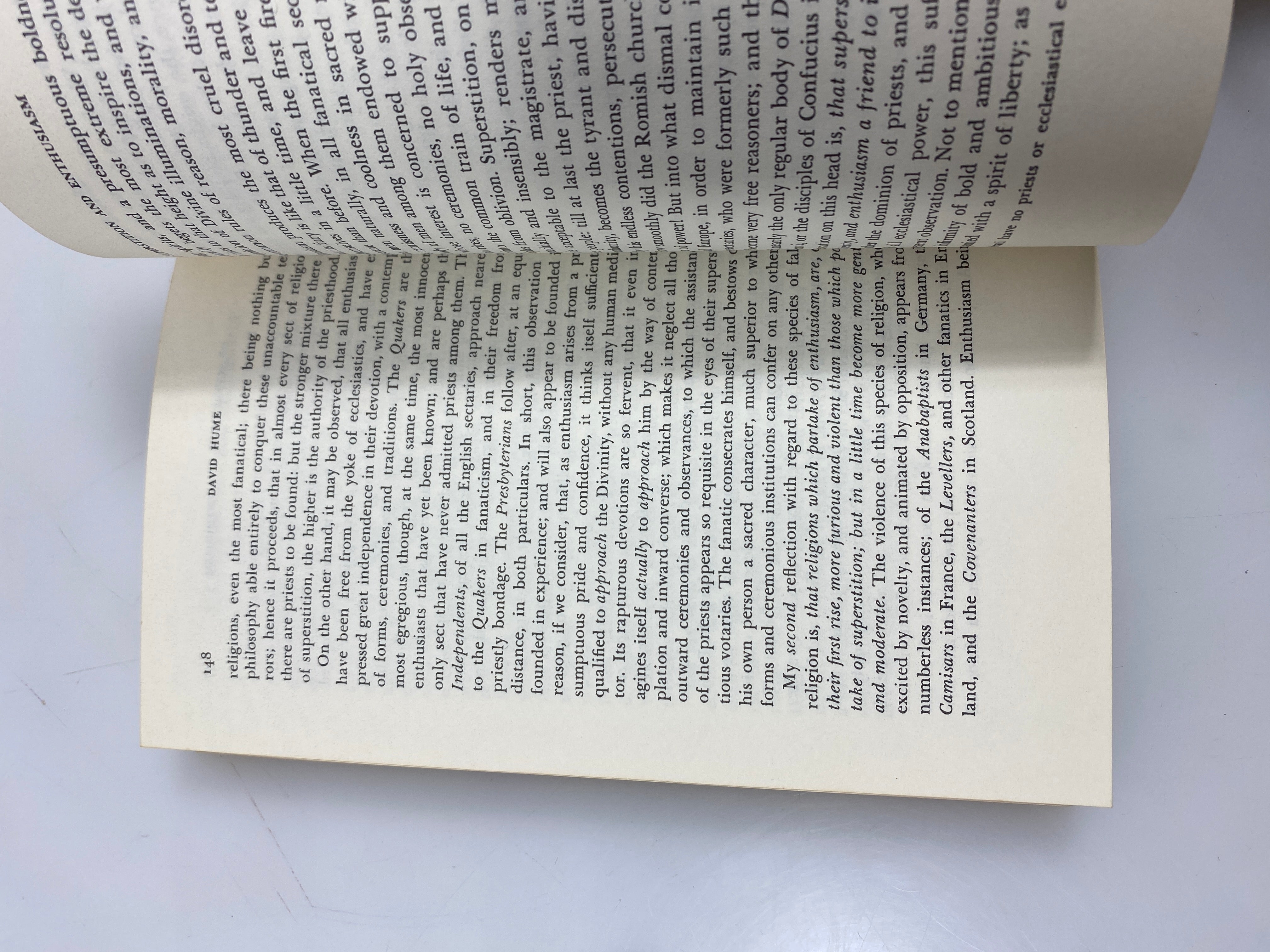 Set of 2 David Hume Paperbacks Human Understanding/Standard of Taste 1970s