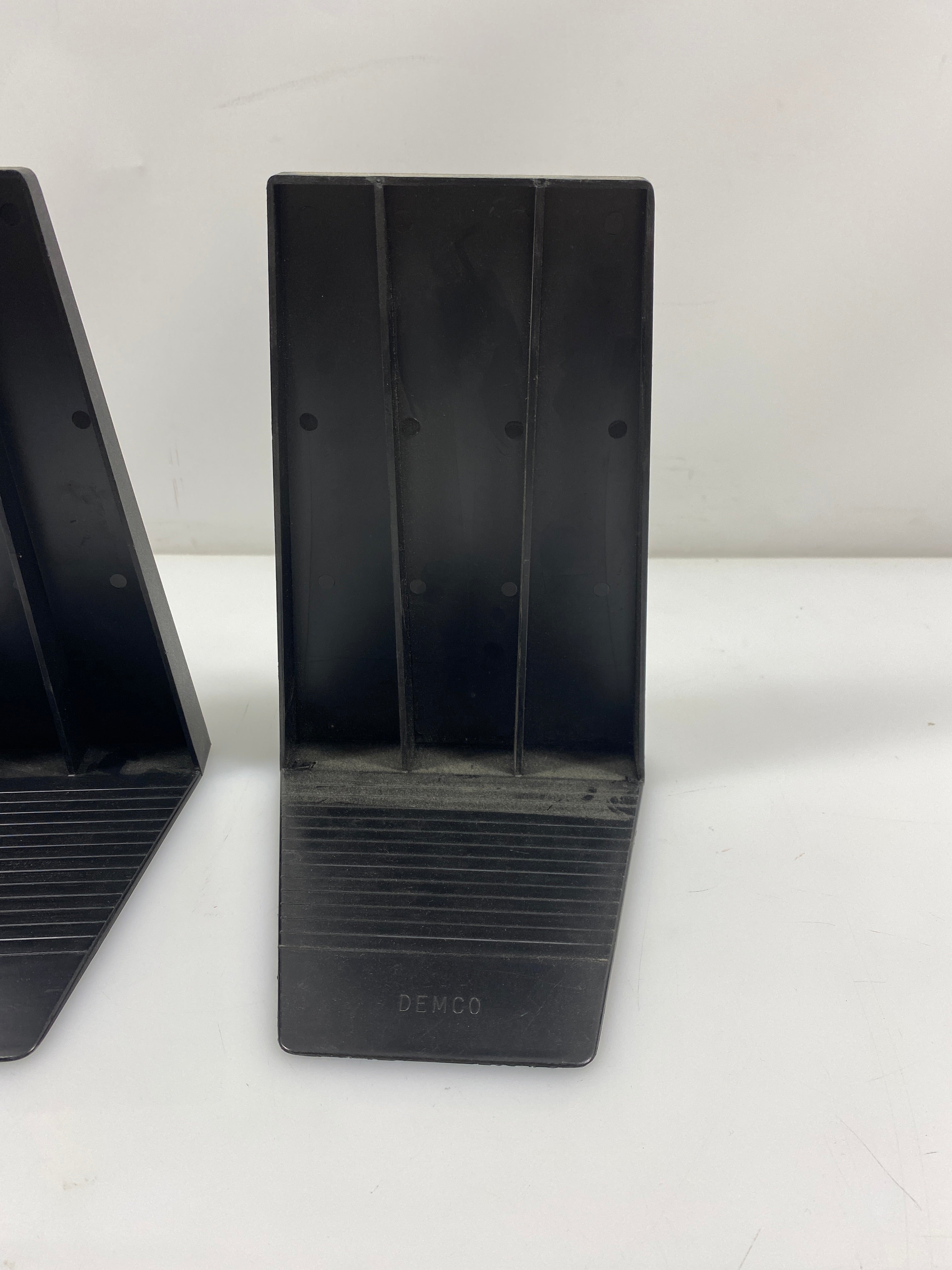 Set of 2 Demco Vintage Black Plastic Bookends