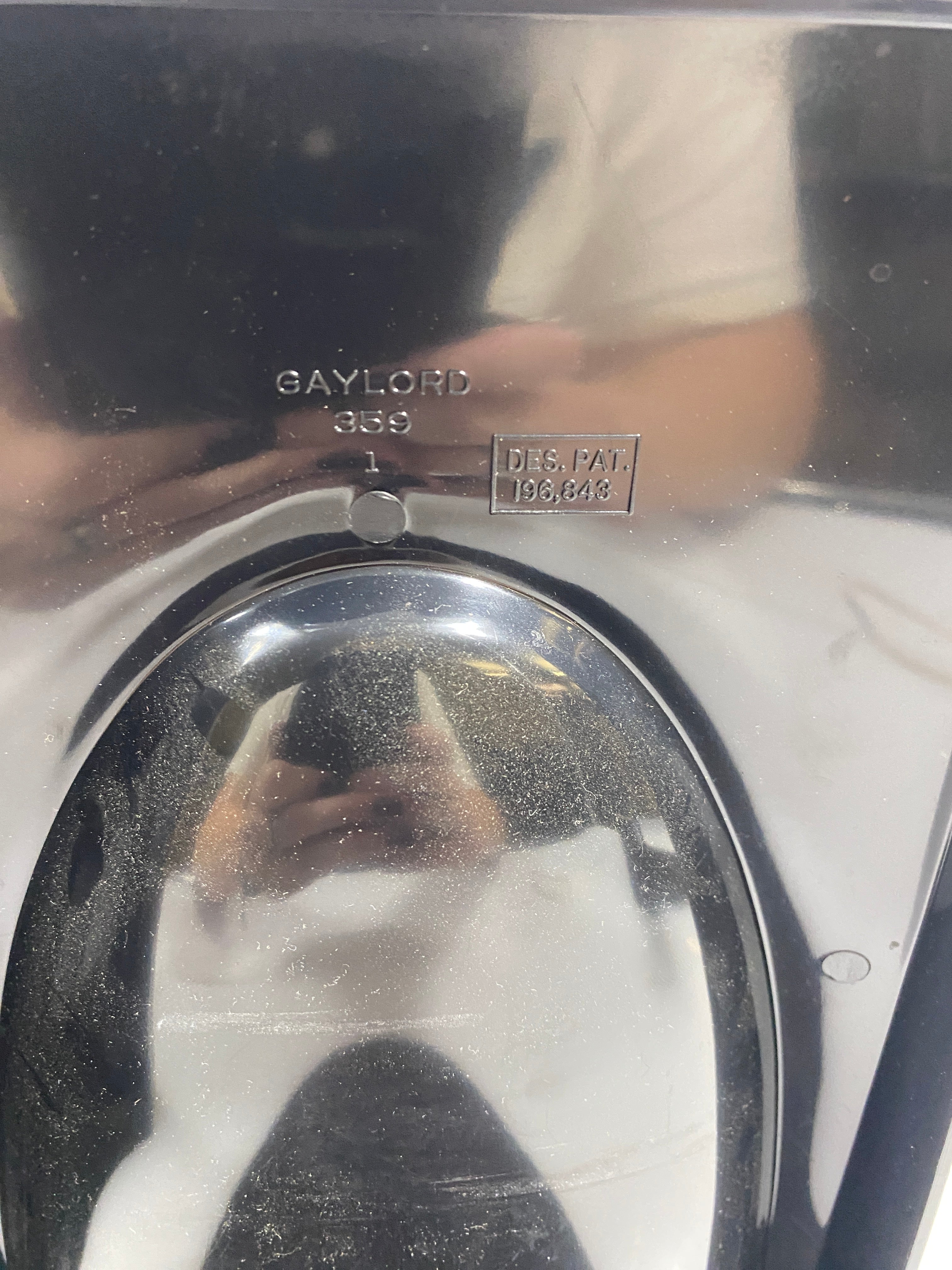 Set of 2 Gaylord Vintage Black Plastic Bookends