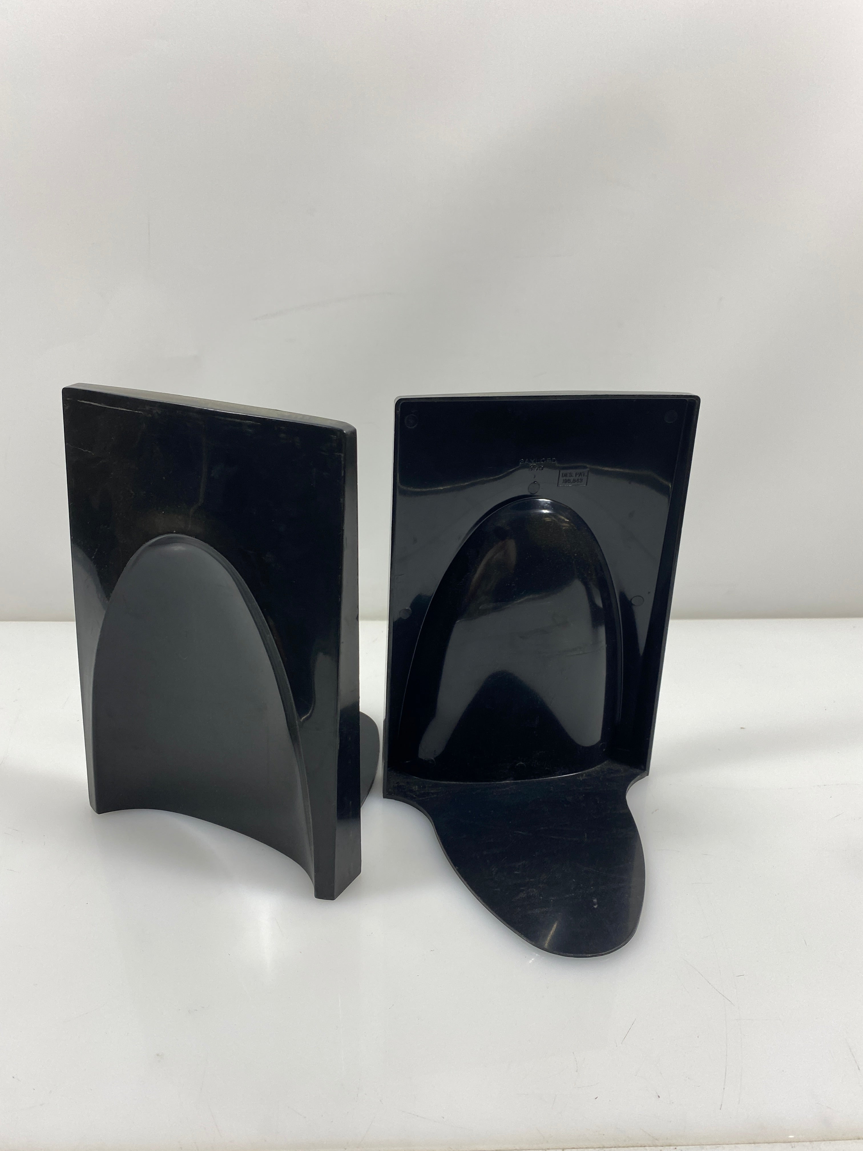 Set of 2 Gaylord Vintage Black Plastic Bookends