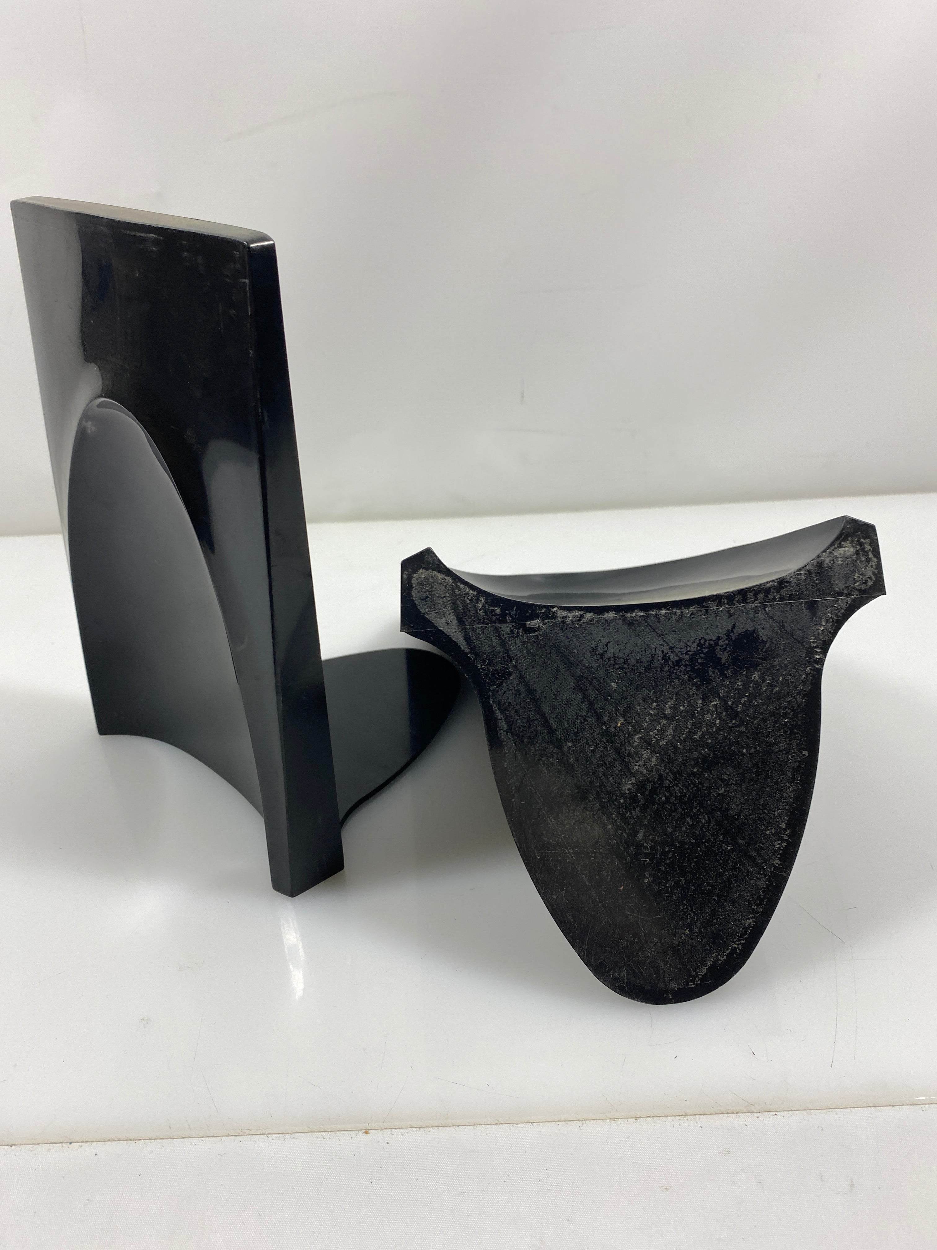 Set of 2 Gaylord Vintage Black Plastic Bookends