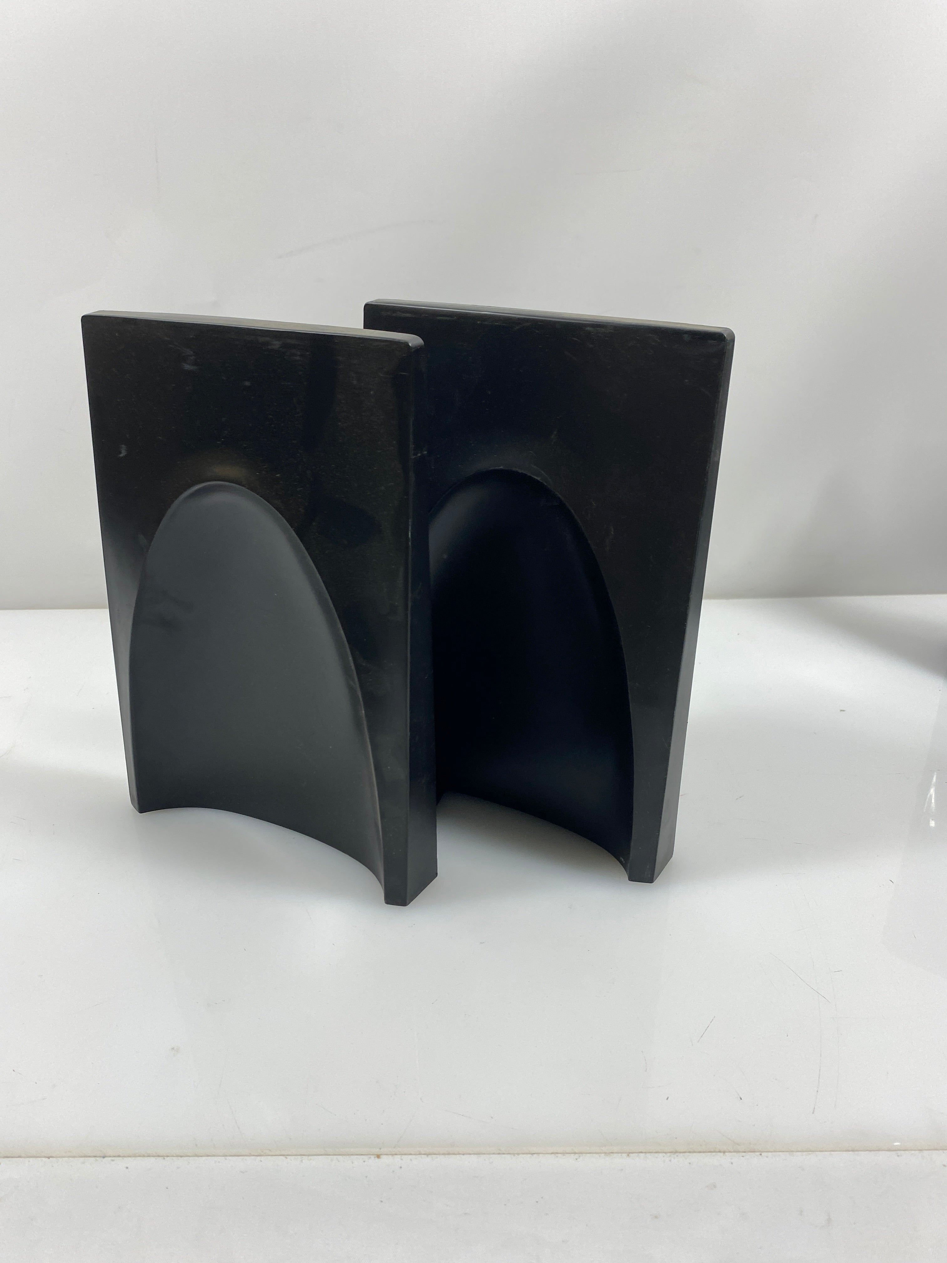 Set of 2 Gaylord Vintage Black Plastic Bookends