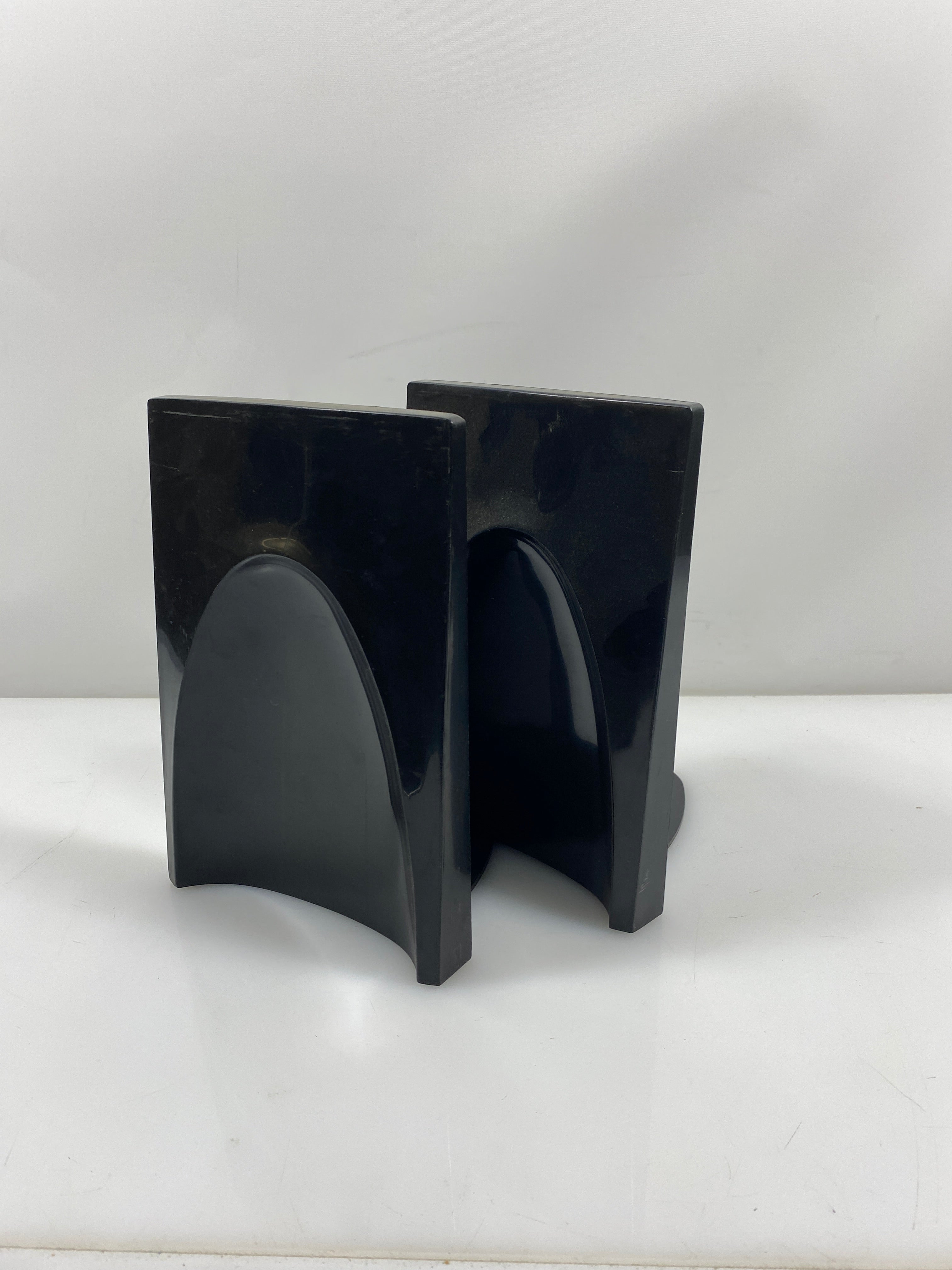 Set of 2 Gaylord Vintage Black Plastic Bookends