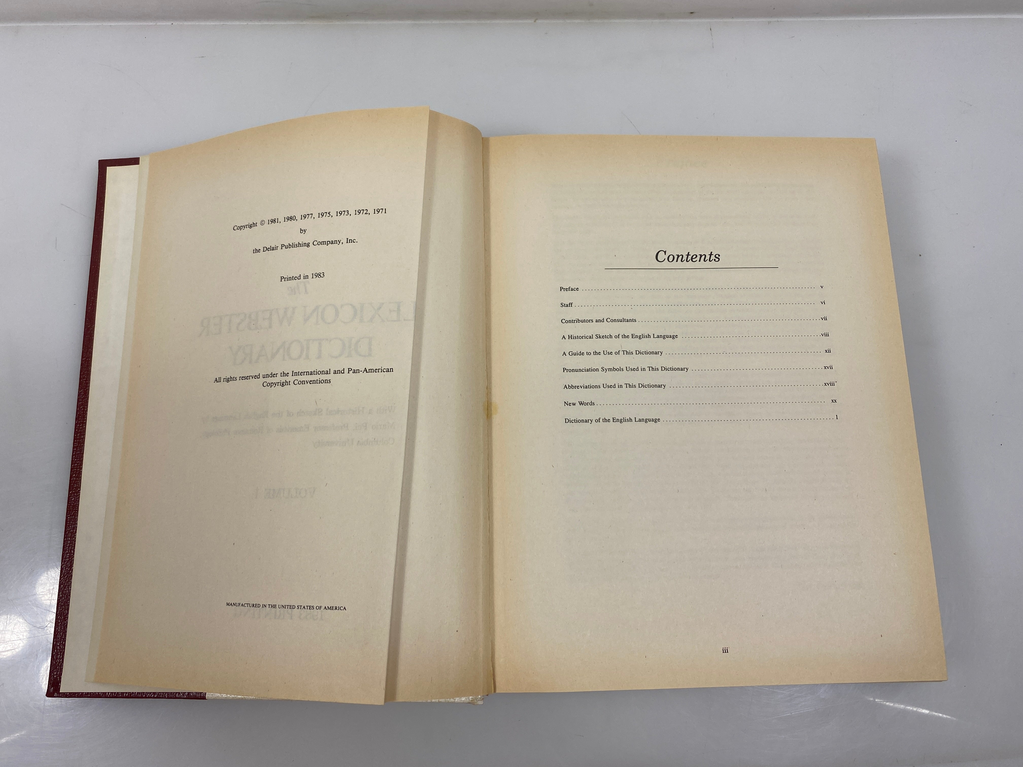Set of 2: The Lexicon Webster Dictionary Encyclopedic Edition 1983 HC