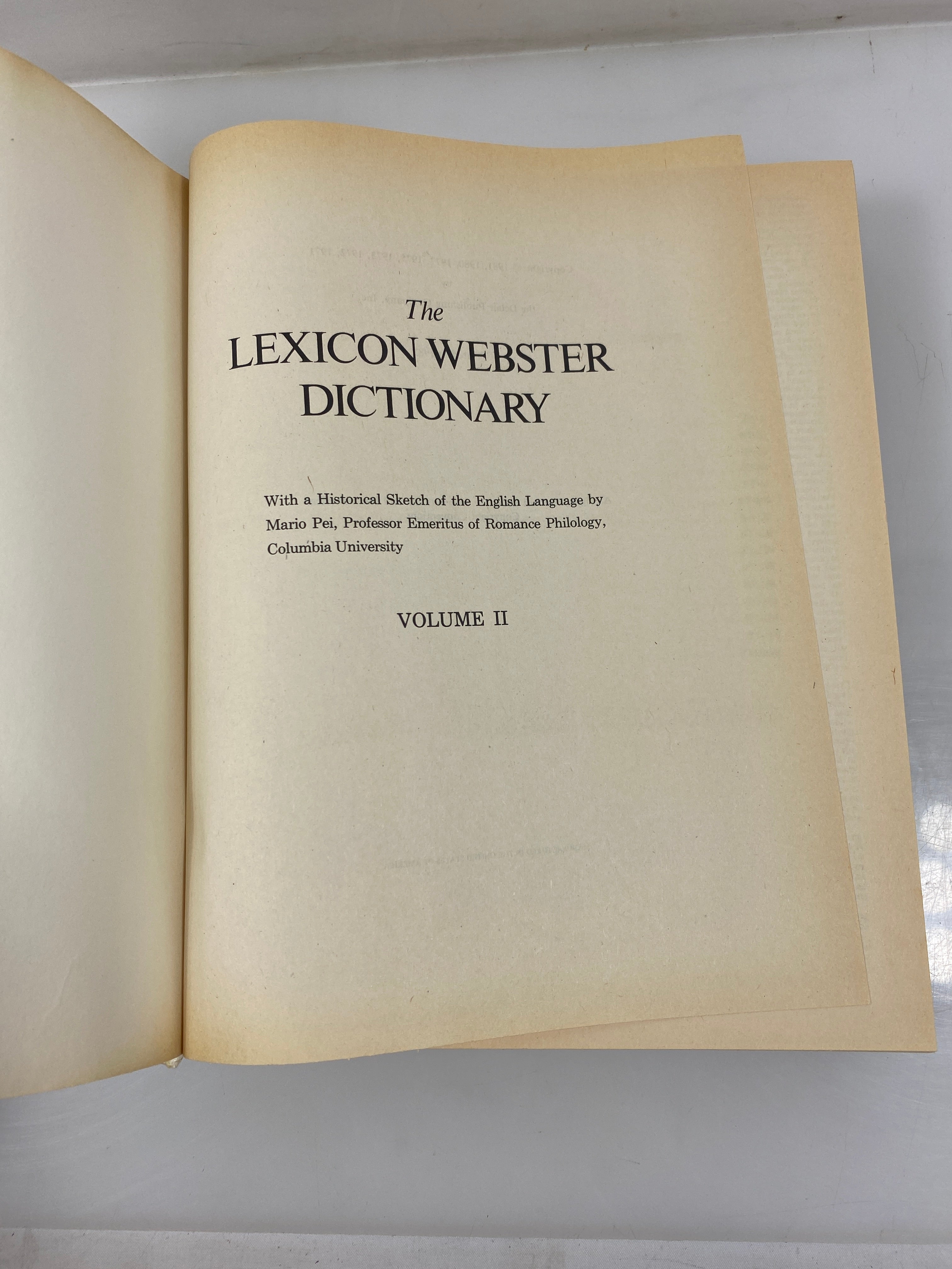 Set of 2: The Lexicon Webster Dictionary Encyclopedic Edition 1983 HC