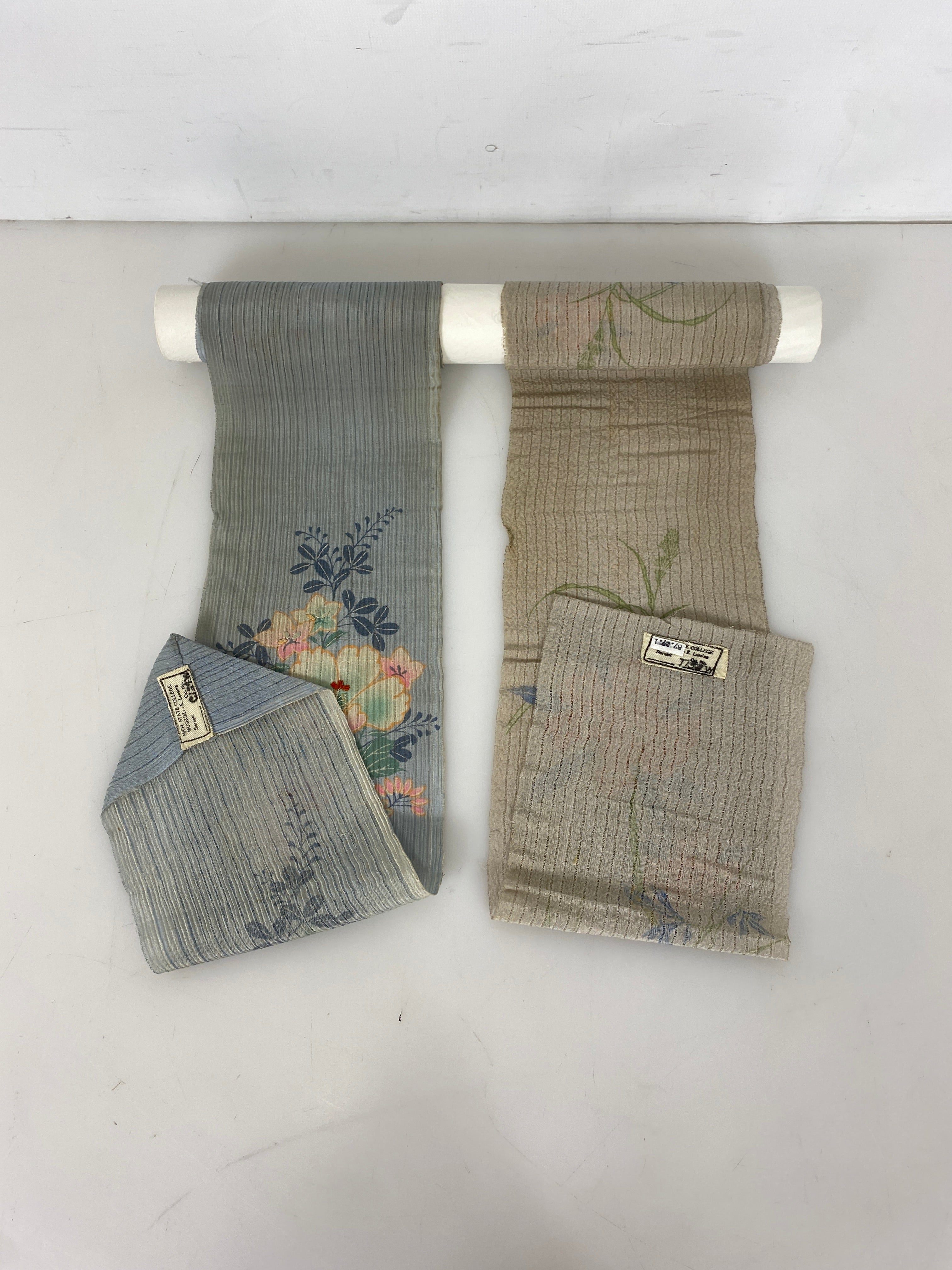 Set of 2 Vintage Chinese Embroidery Strips 36x5