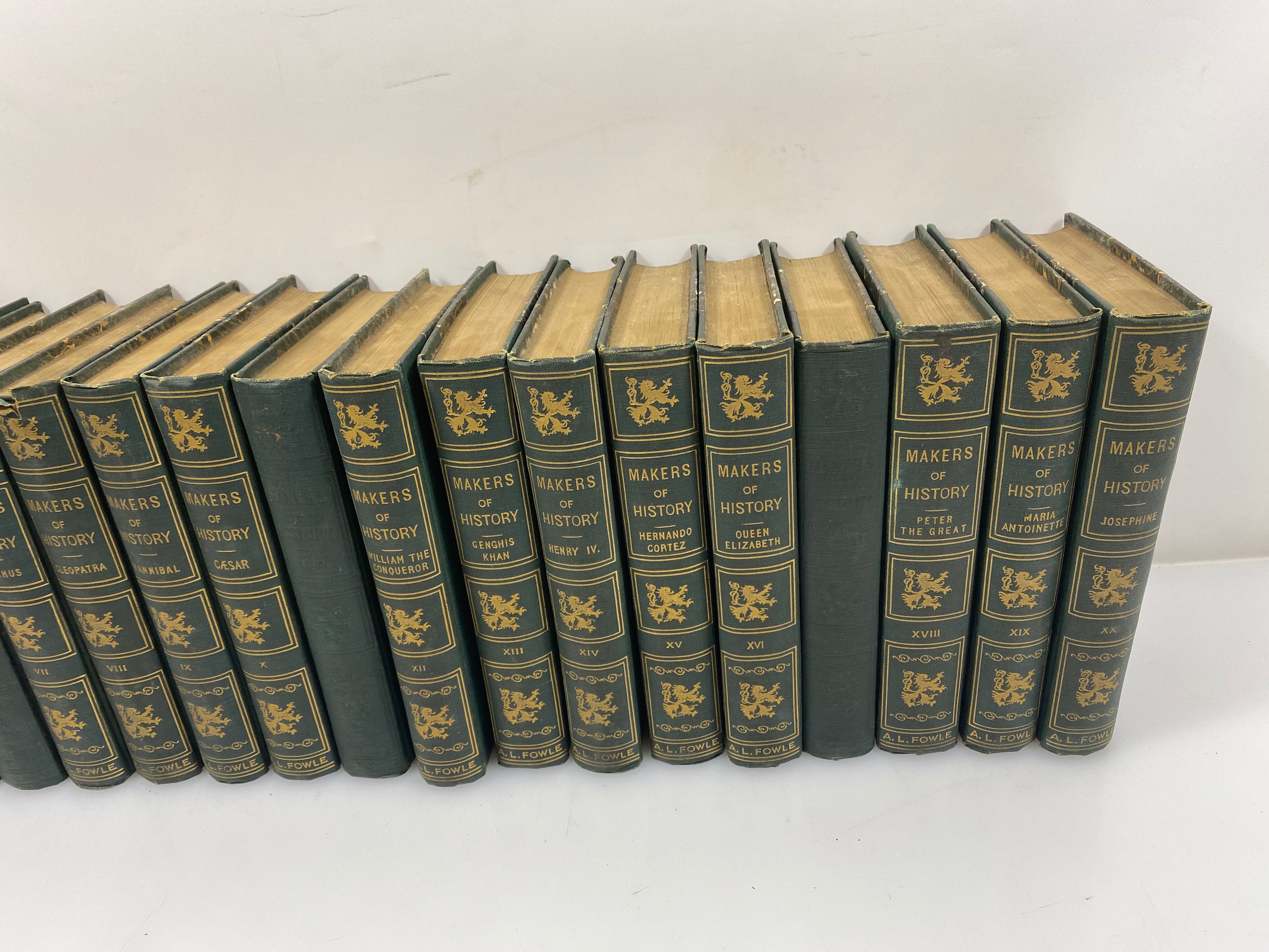 Set of 20 AL Fowle Makers of History Books HC 1906