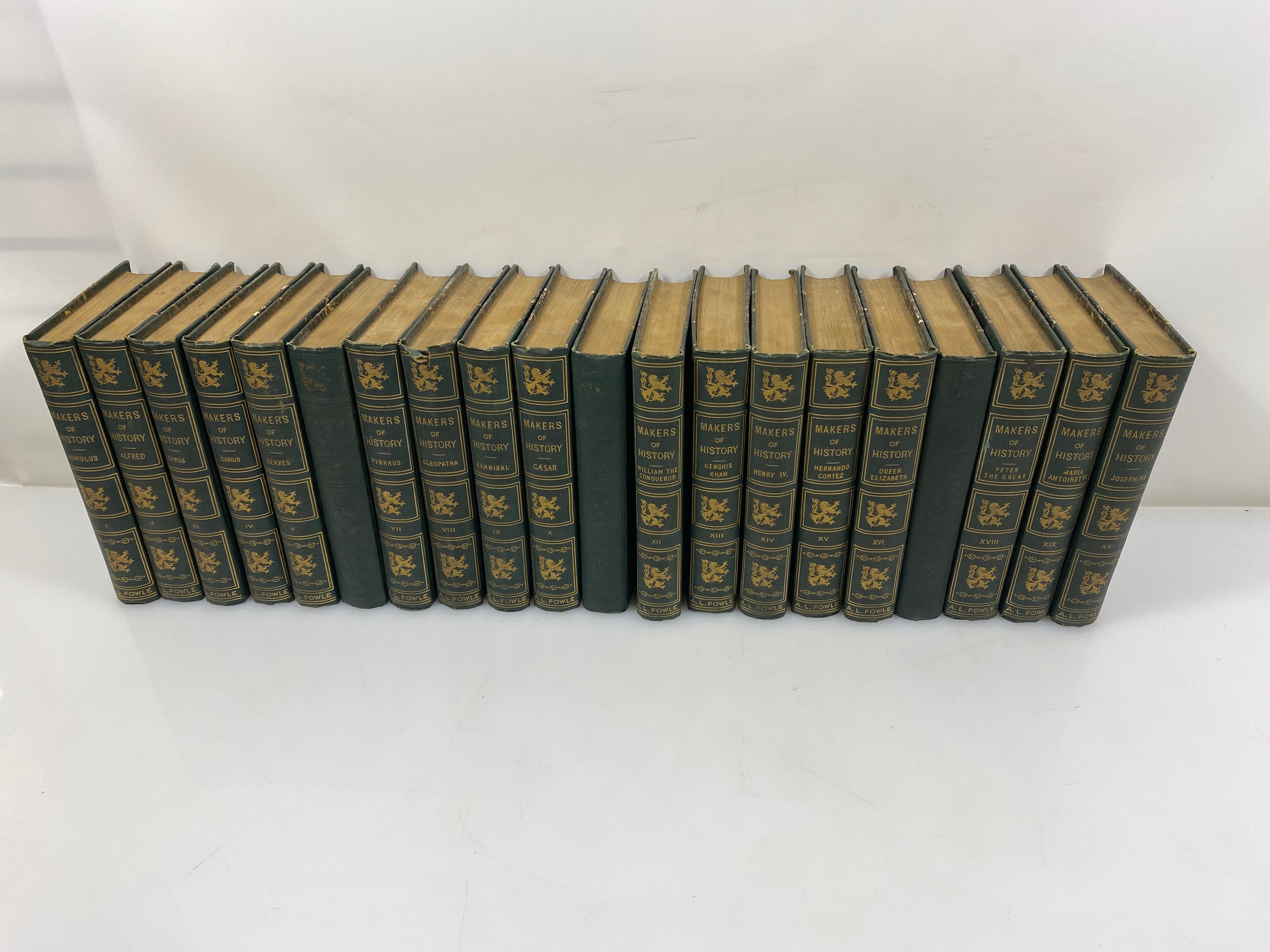 Set of 20 AL Fowle Makers of History Books HC 1906