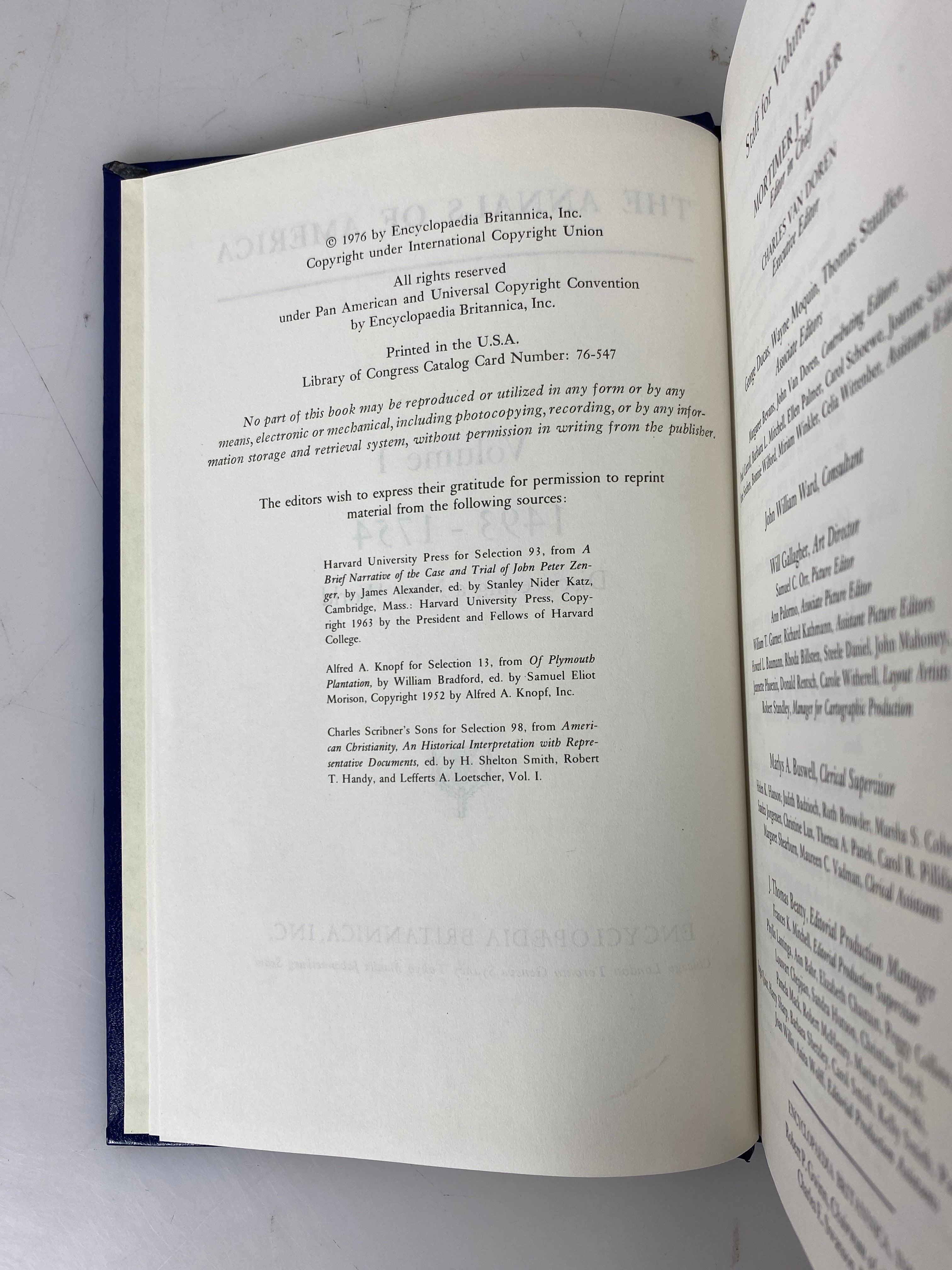 Set of 21: The Annals of America Encyclopedia Britannica 1976-87 HC
