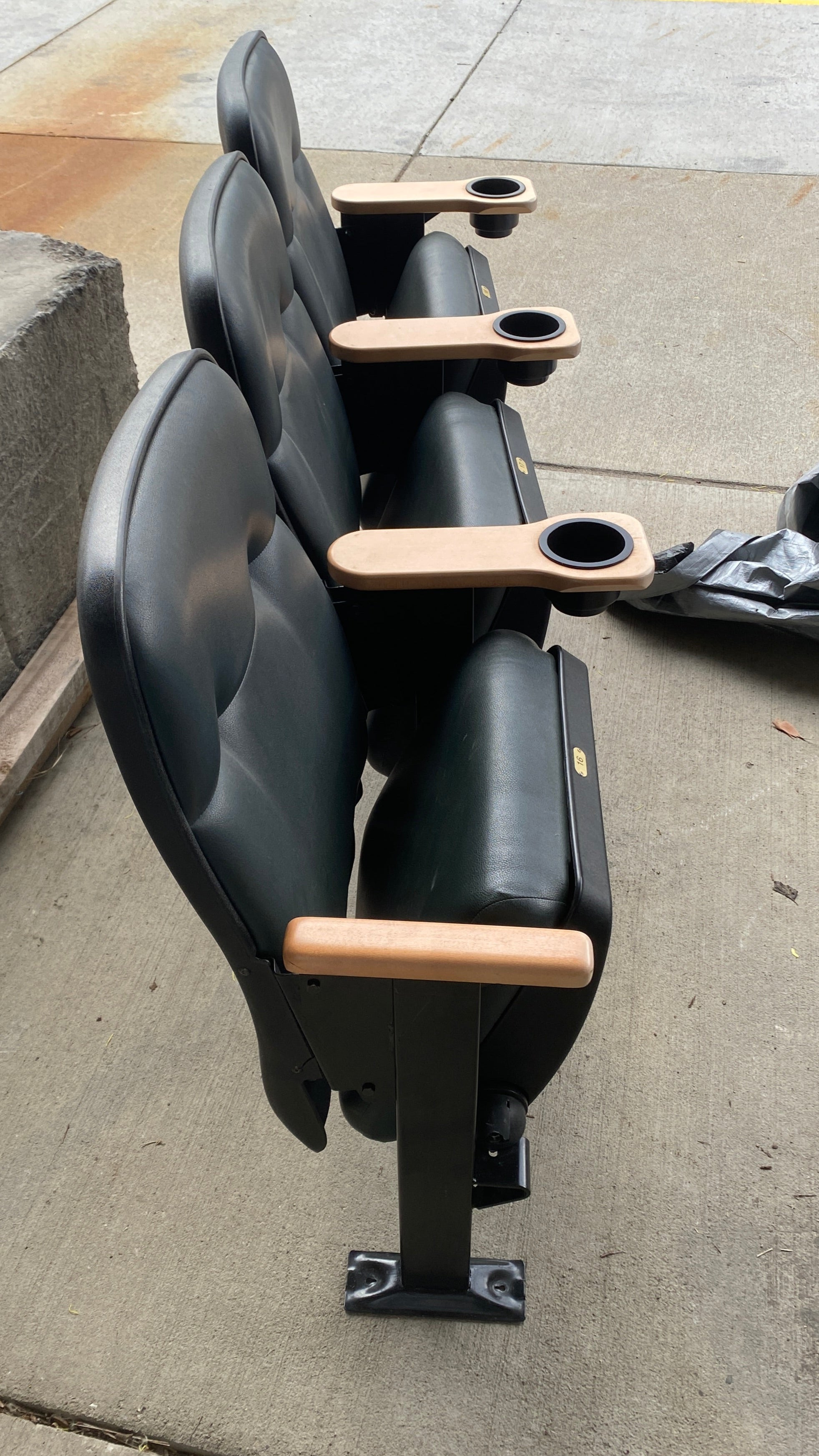 Set of 3 Leather Spartan Stadium Seat - NO Spartan S