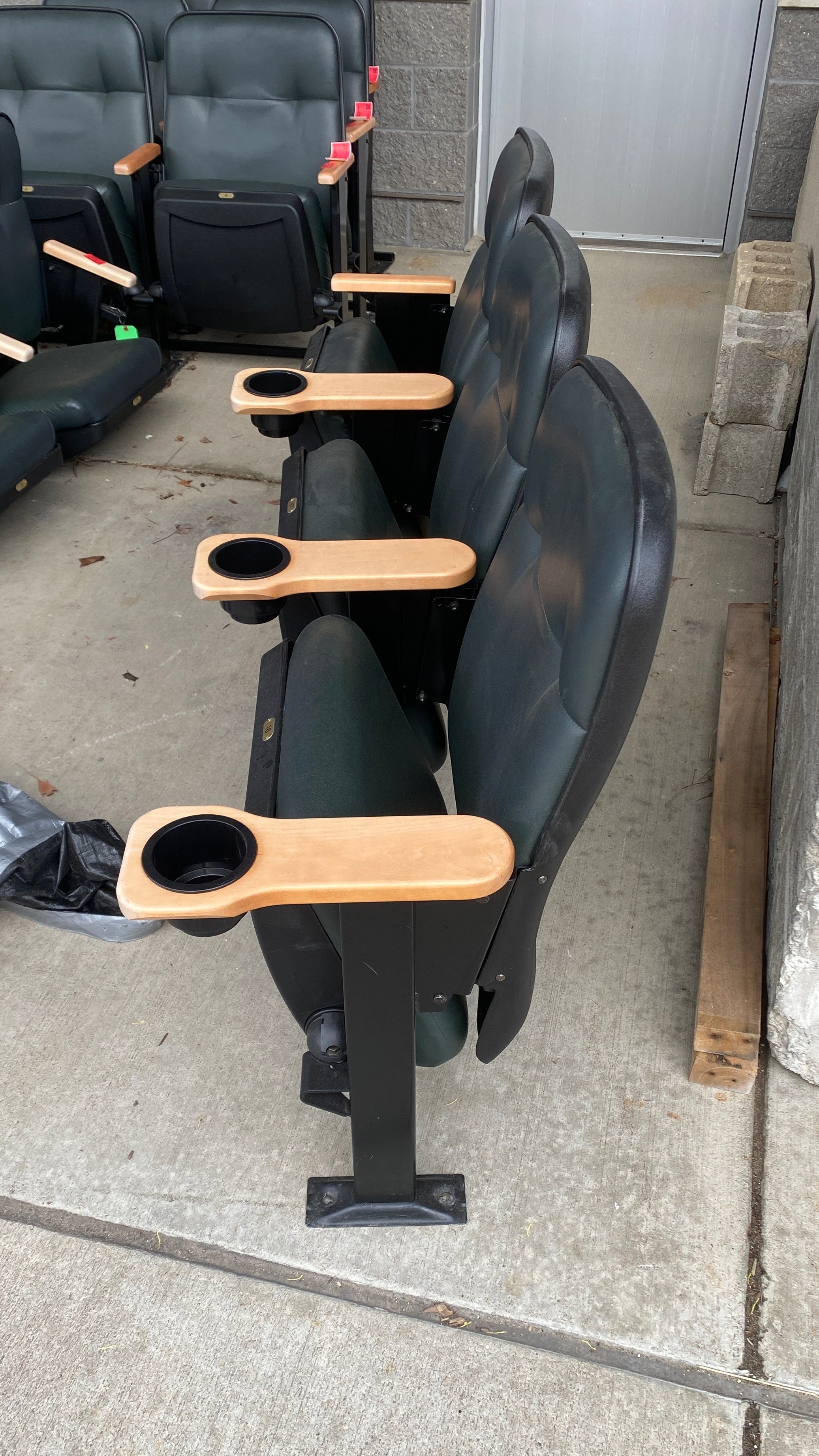 Set of 3 Leather Spartan Stadium Seat - NO Spartan S