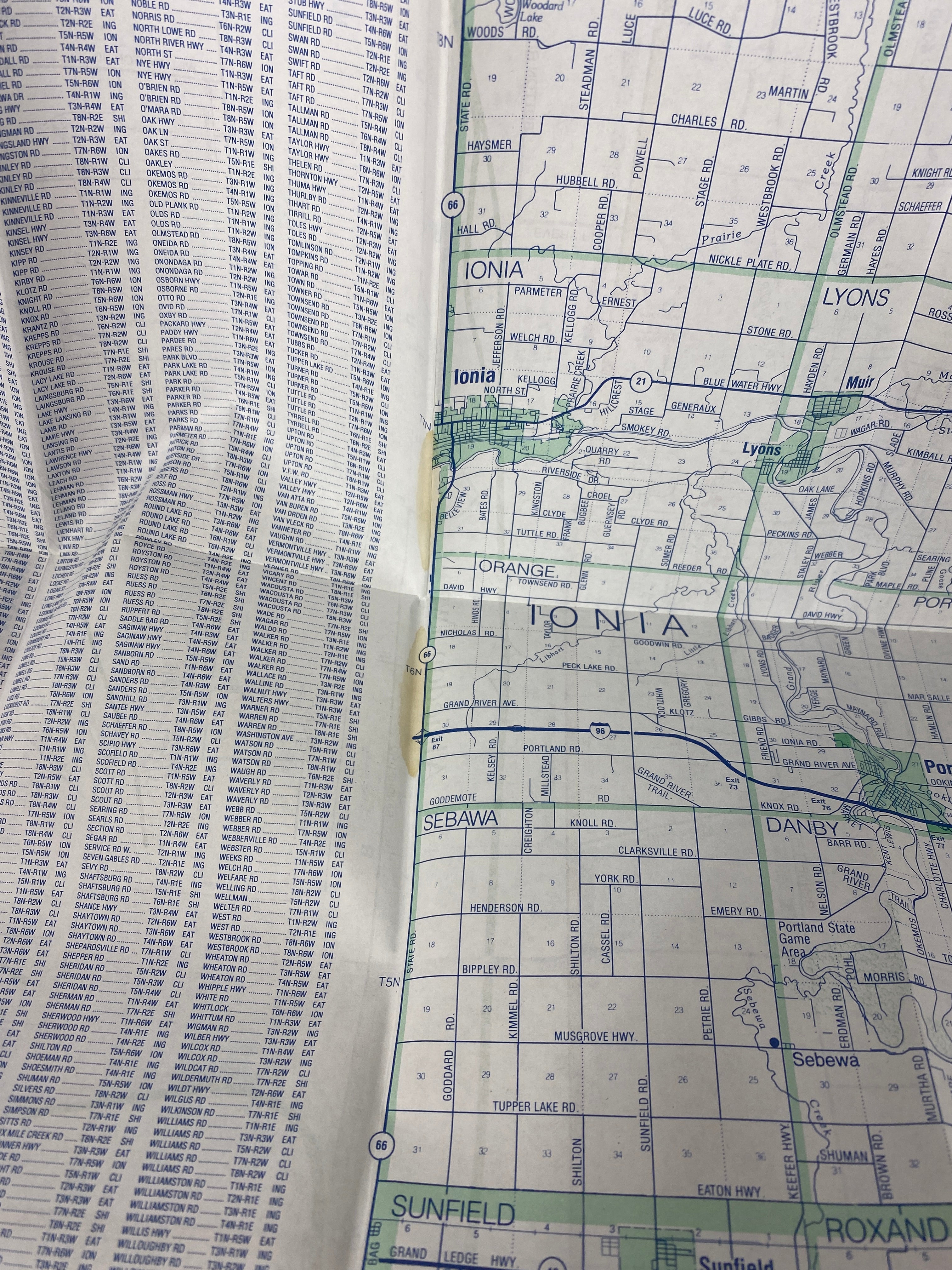Set of 3 Michigan & Lansing Maps Universal Maps