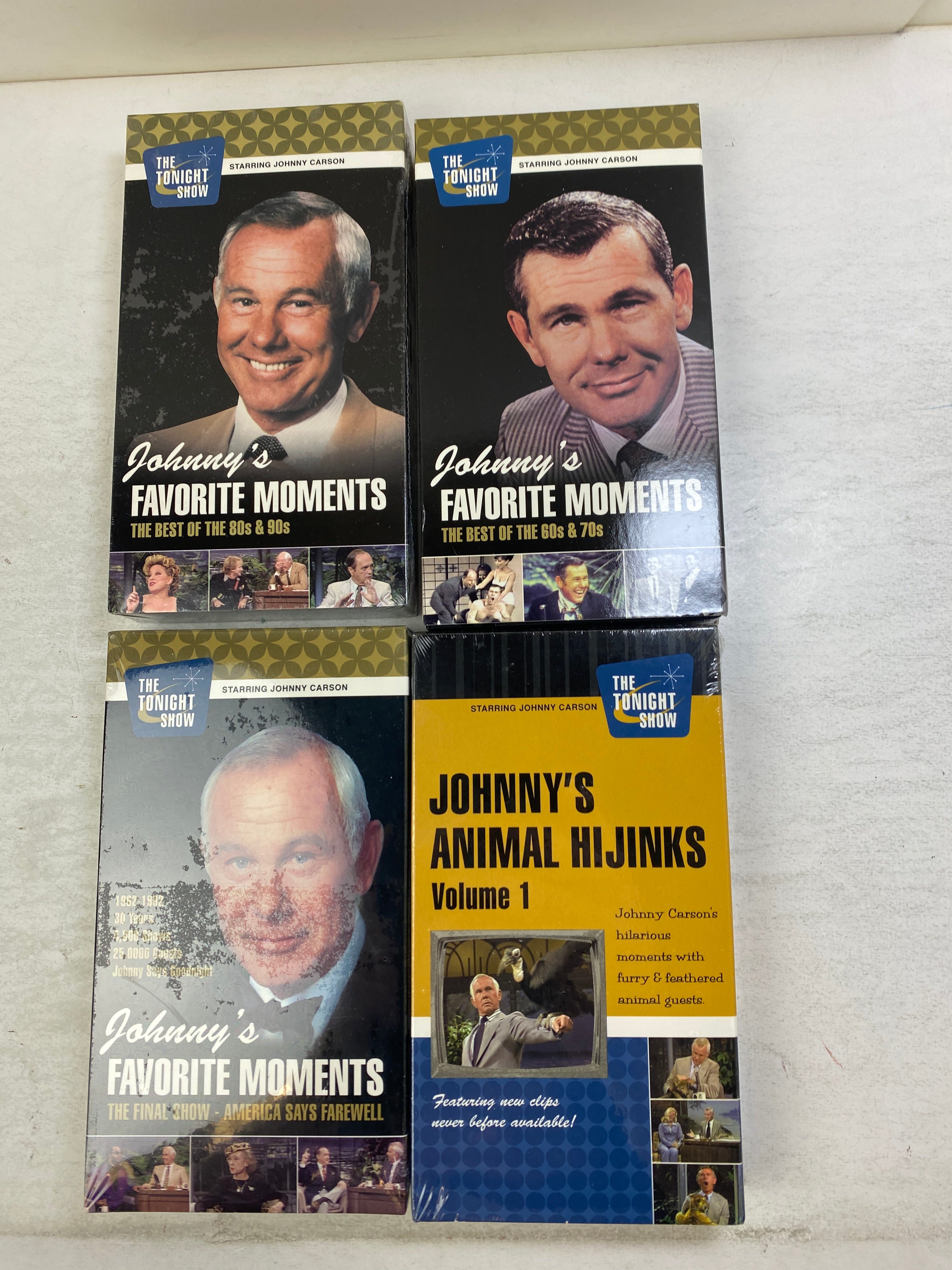 Set of 4 Johnny Carson Tonight Show VHS Tapes