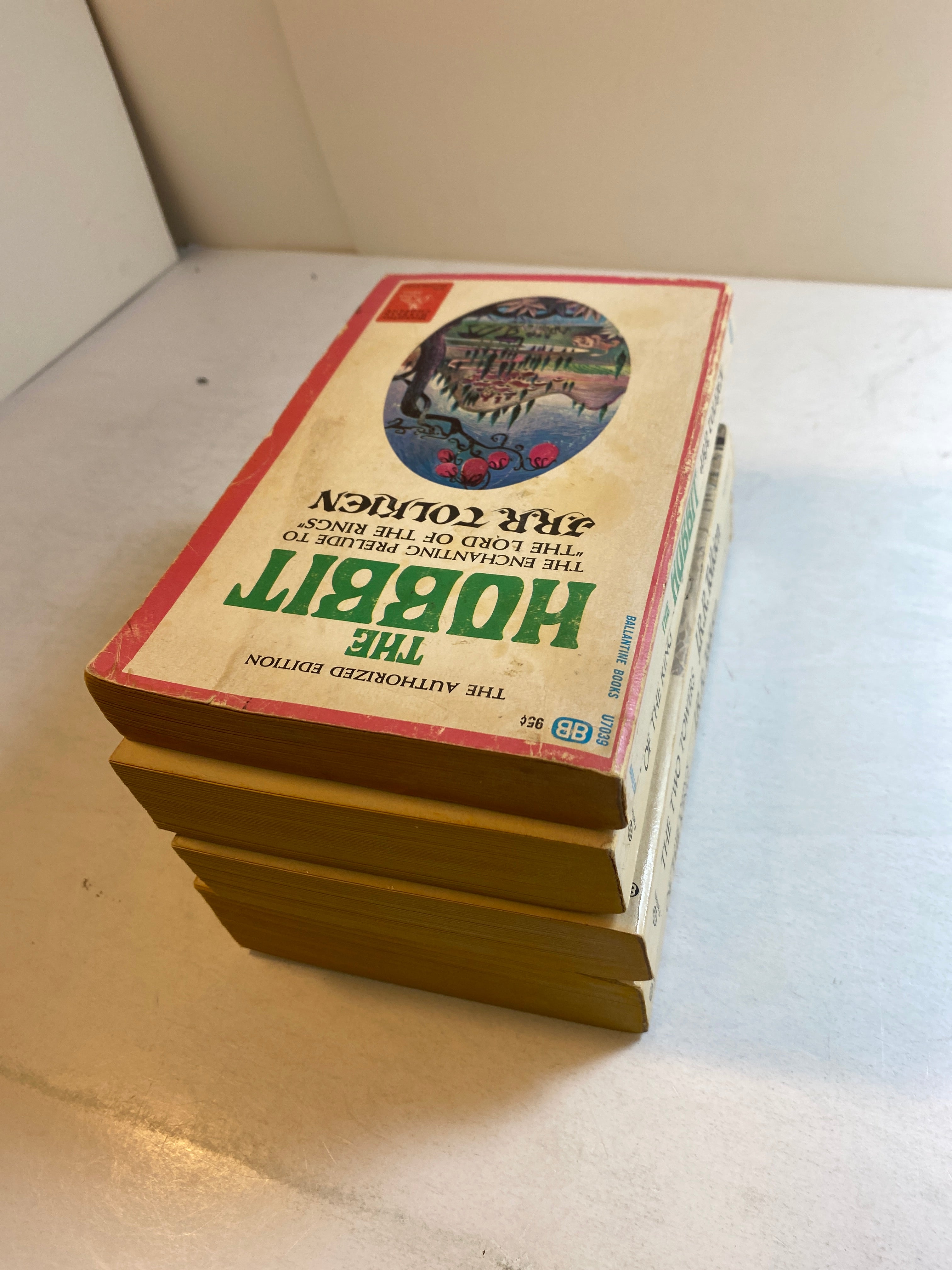 Set of 4 Lord of the Rings Series and the Hobbit JRR Tolkien 1965-1977