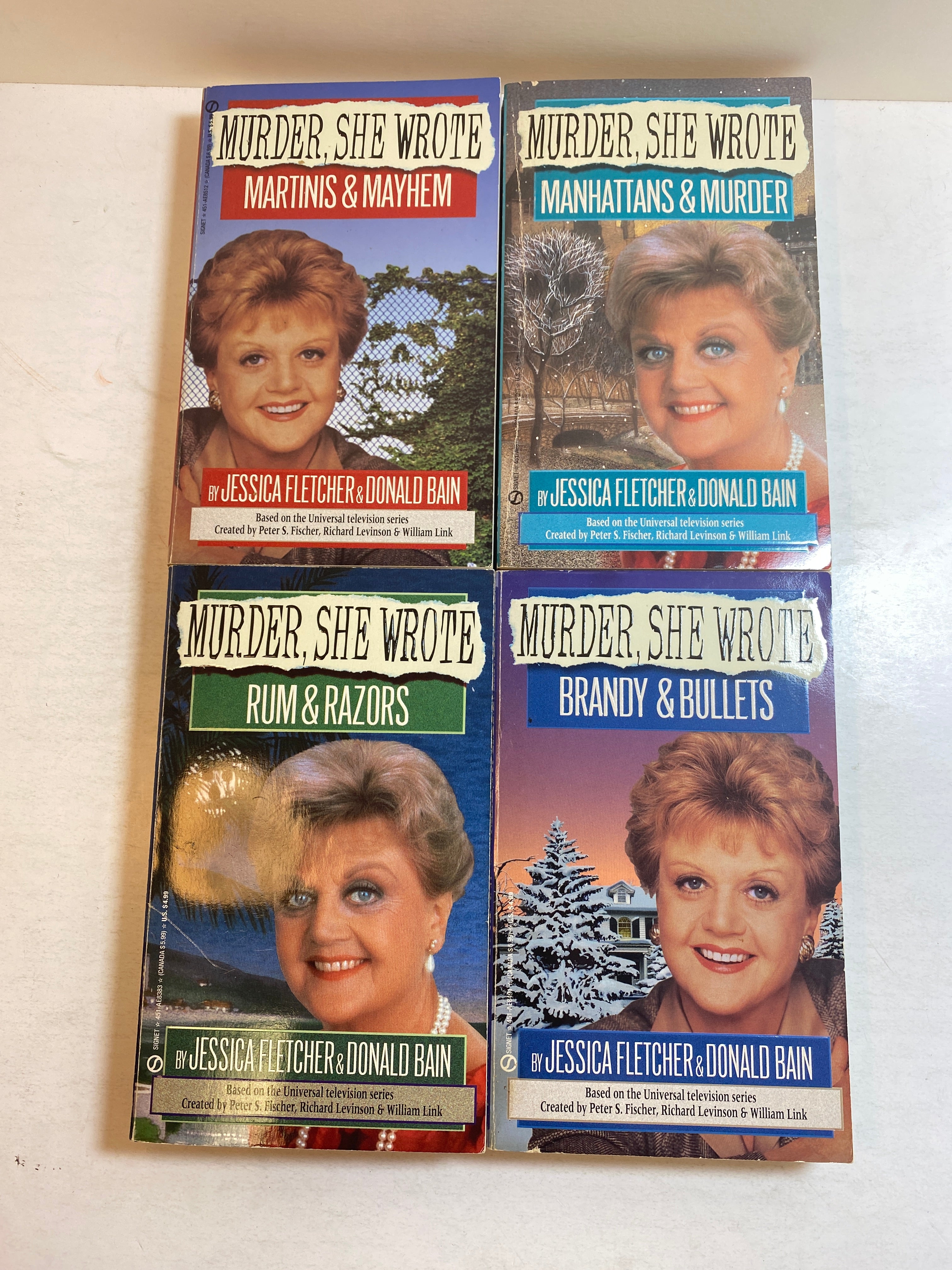 Set of 4 Murder, She Wrote Books SC 1997