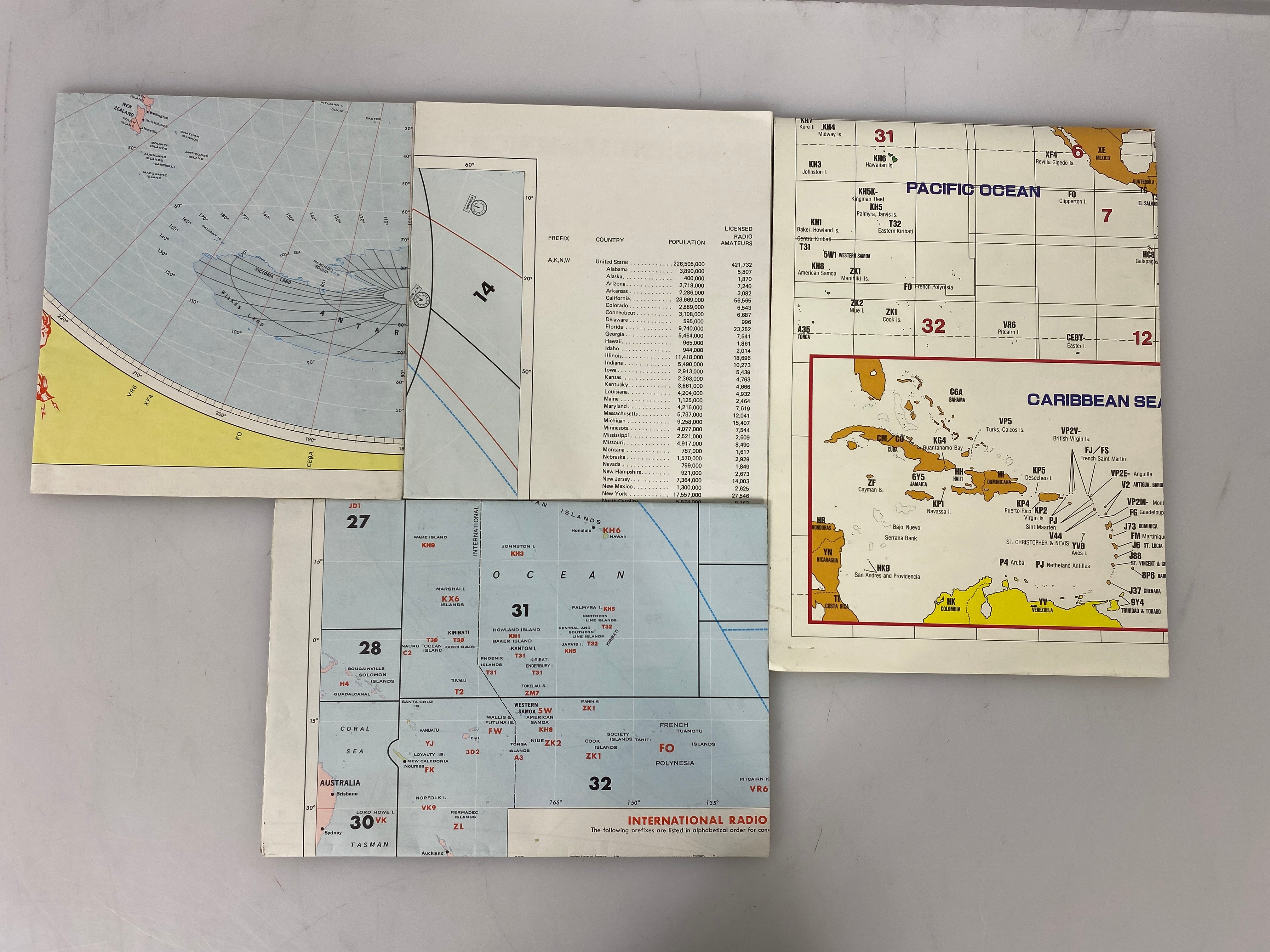 Set of 4: Radio Amateurs Premix Maps