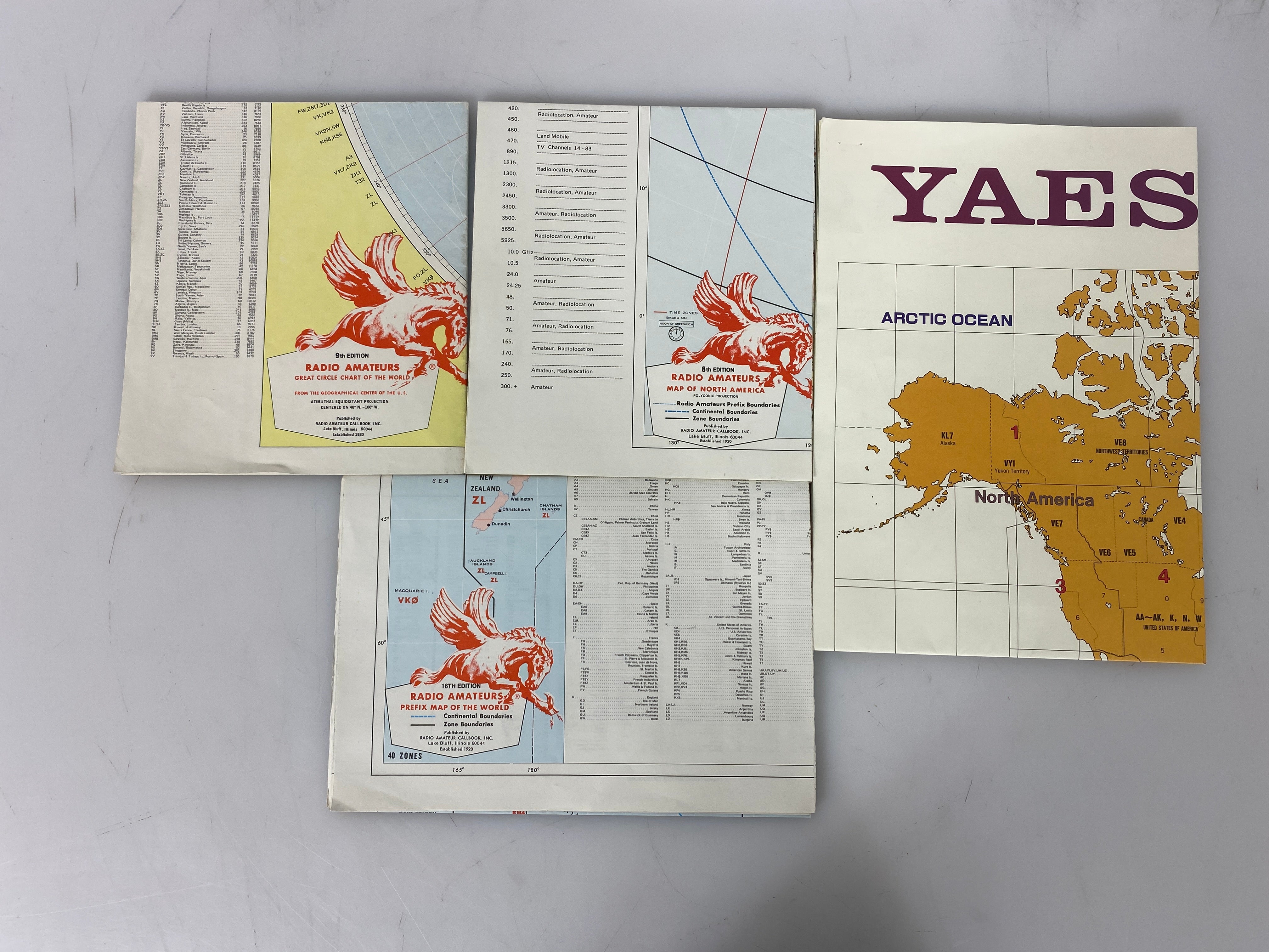Set of 4: Radio Amateurs Premix Maps