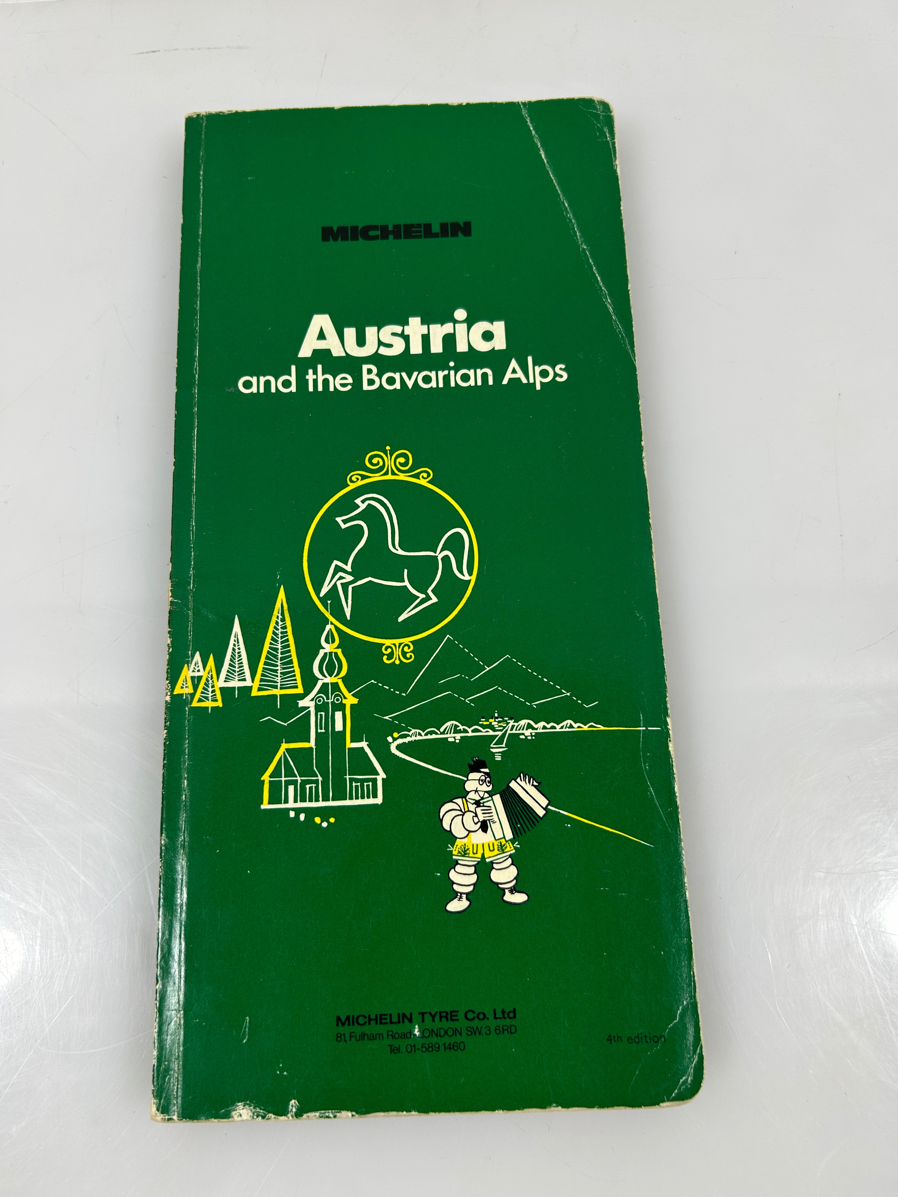 Set of 4 Vintage 1970s Michelin Travel Guides: London, Paris, Italy, Austria SC