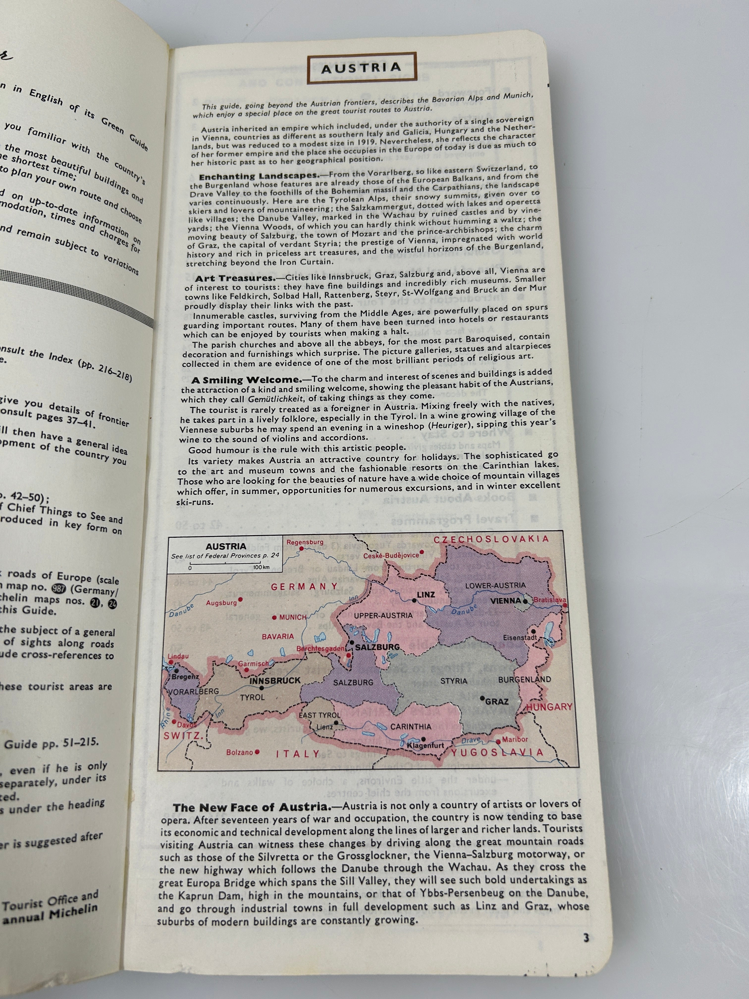 Set of 4 Vintage 1970s Michelin Travel Guides: London, Paris, Italy, Austria SC