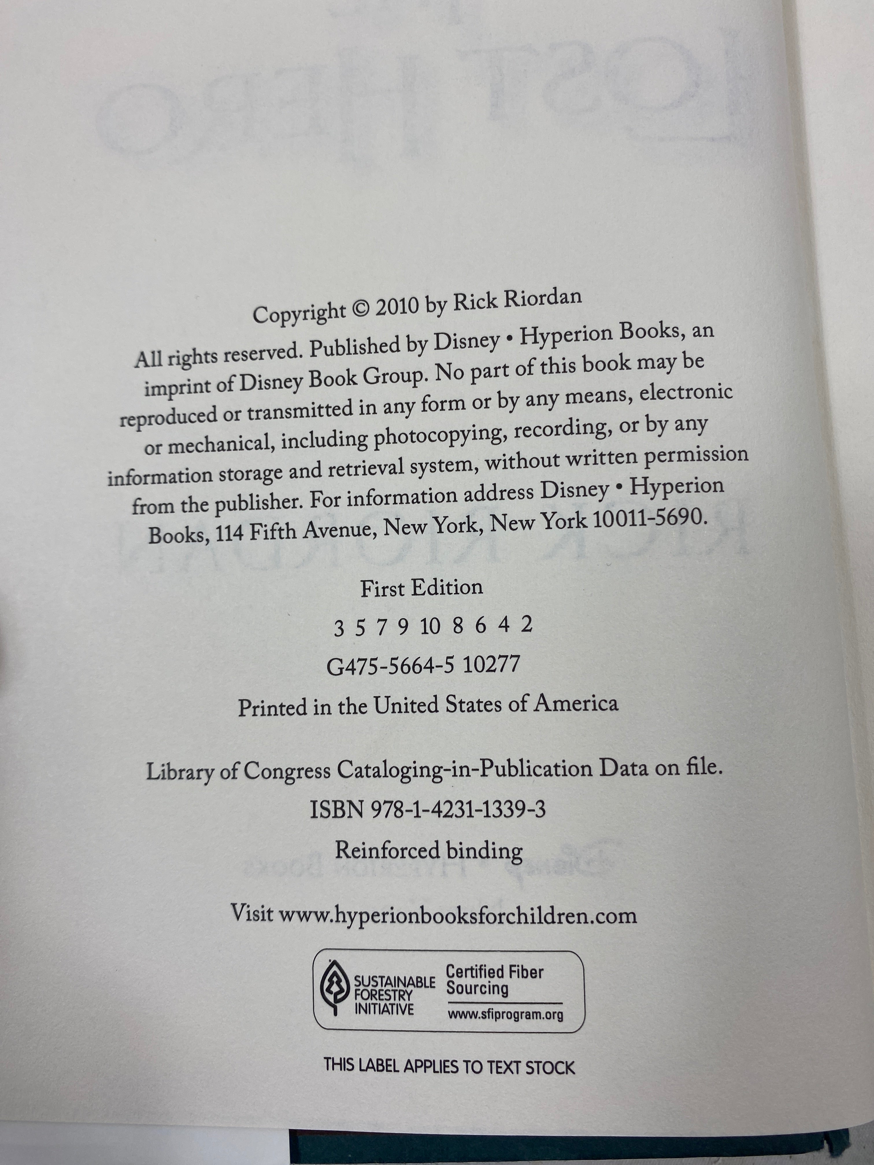 Set of 5: The Heroes of Olympus Rick Riordan Books HC 2010-2014