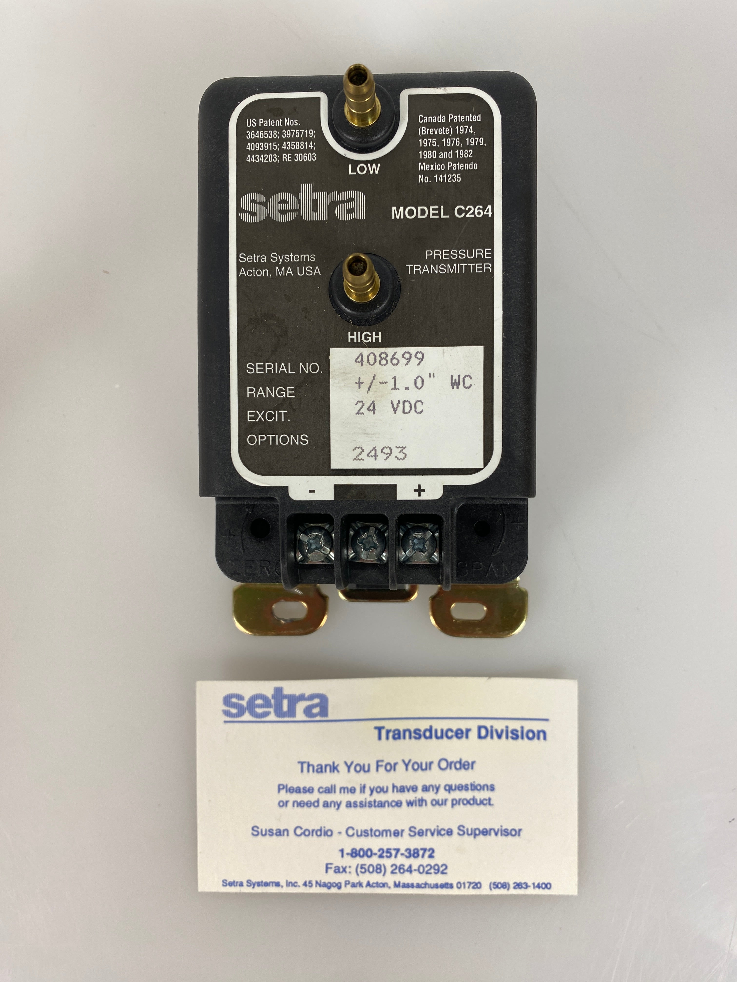 Setra C264 Pressure Transmitter