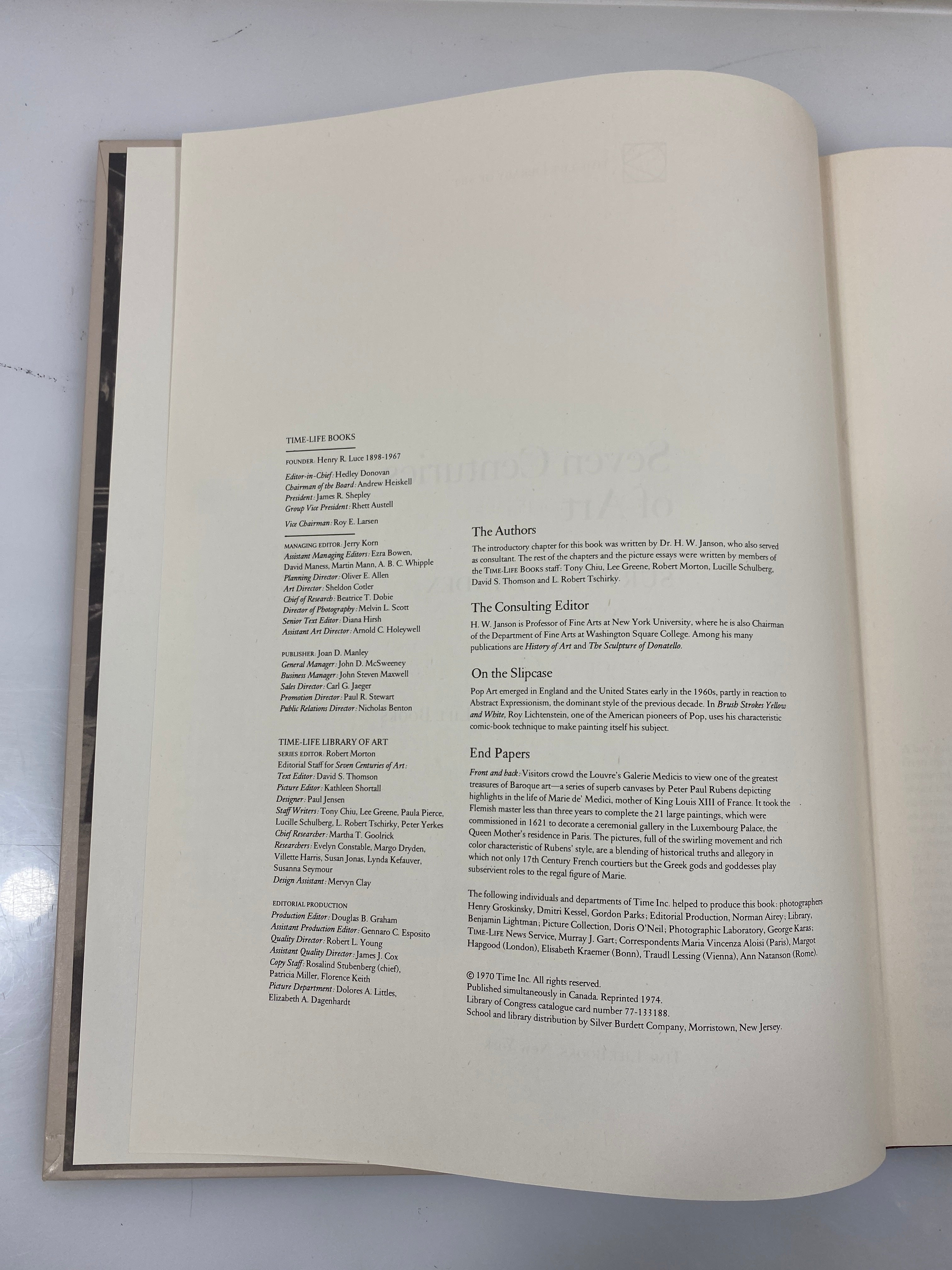 Seven Centuries of Art Survey and Index Time-Life Books 1974 HC Slipcase
