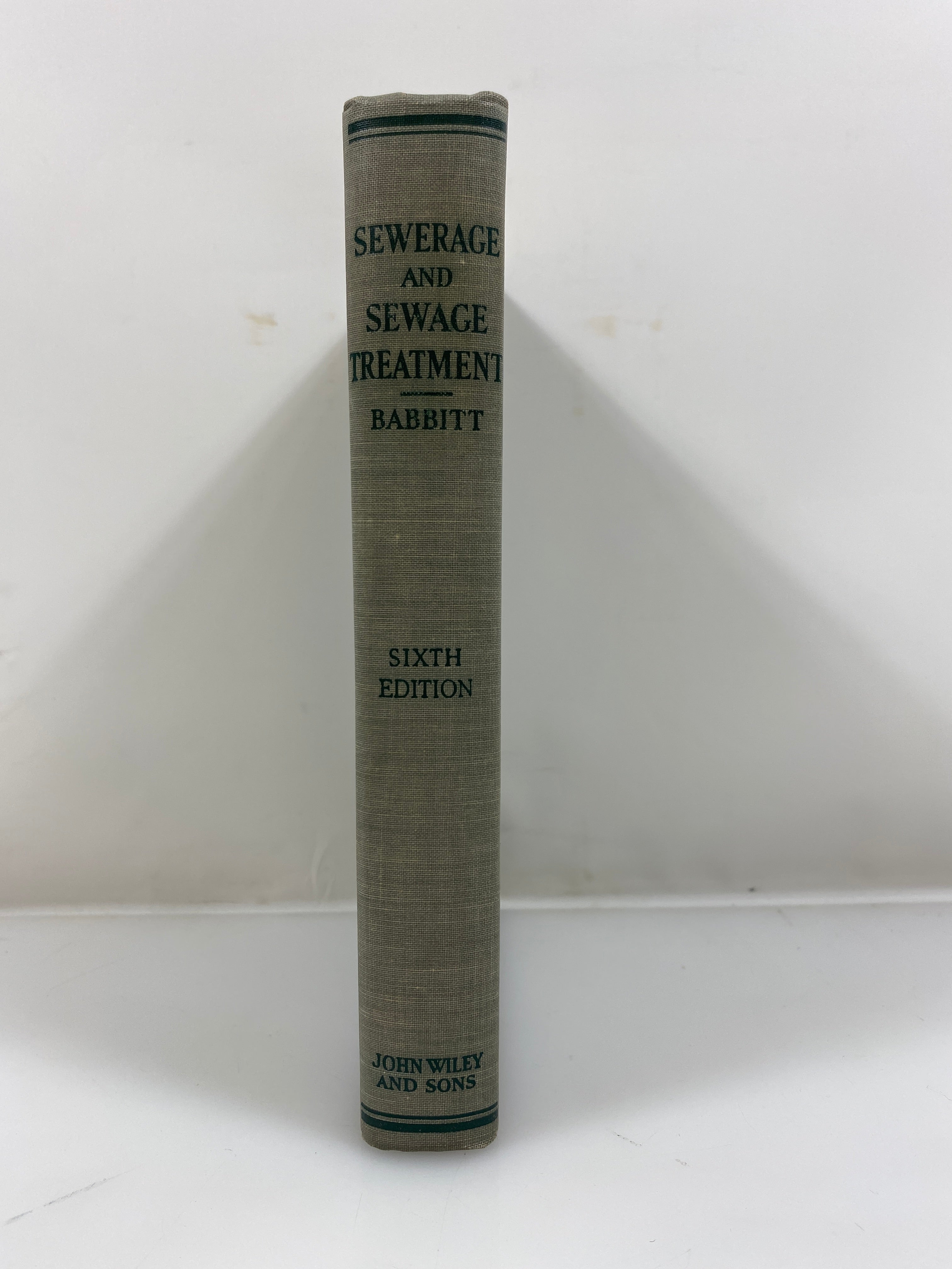 Sewerage and Sewage Treatment by Babbitt 6th Ed. 1949 HC