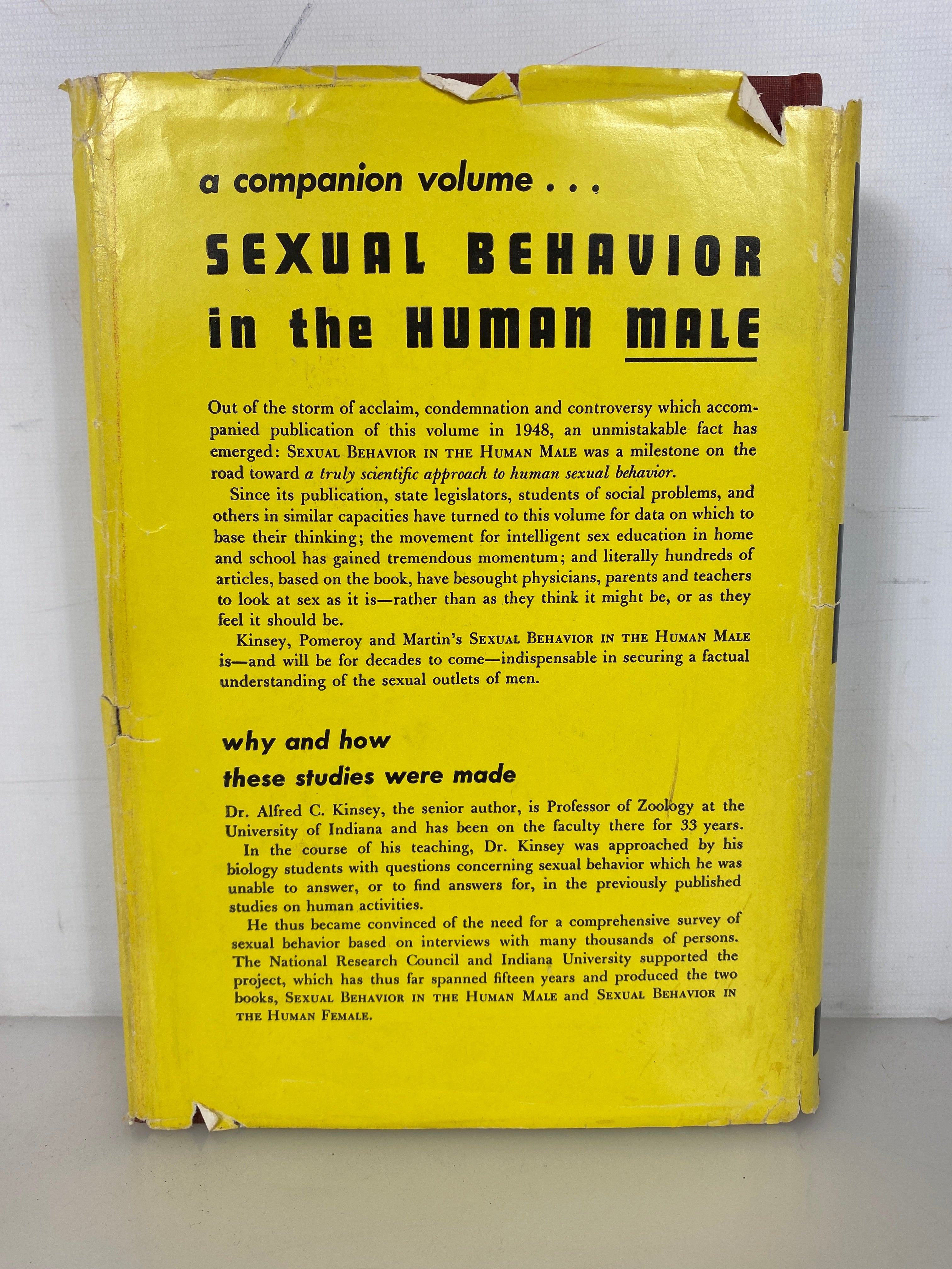 Sexual Behavior in the Human Female by Kinsey 1953 1st Edition HC DJ