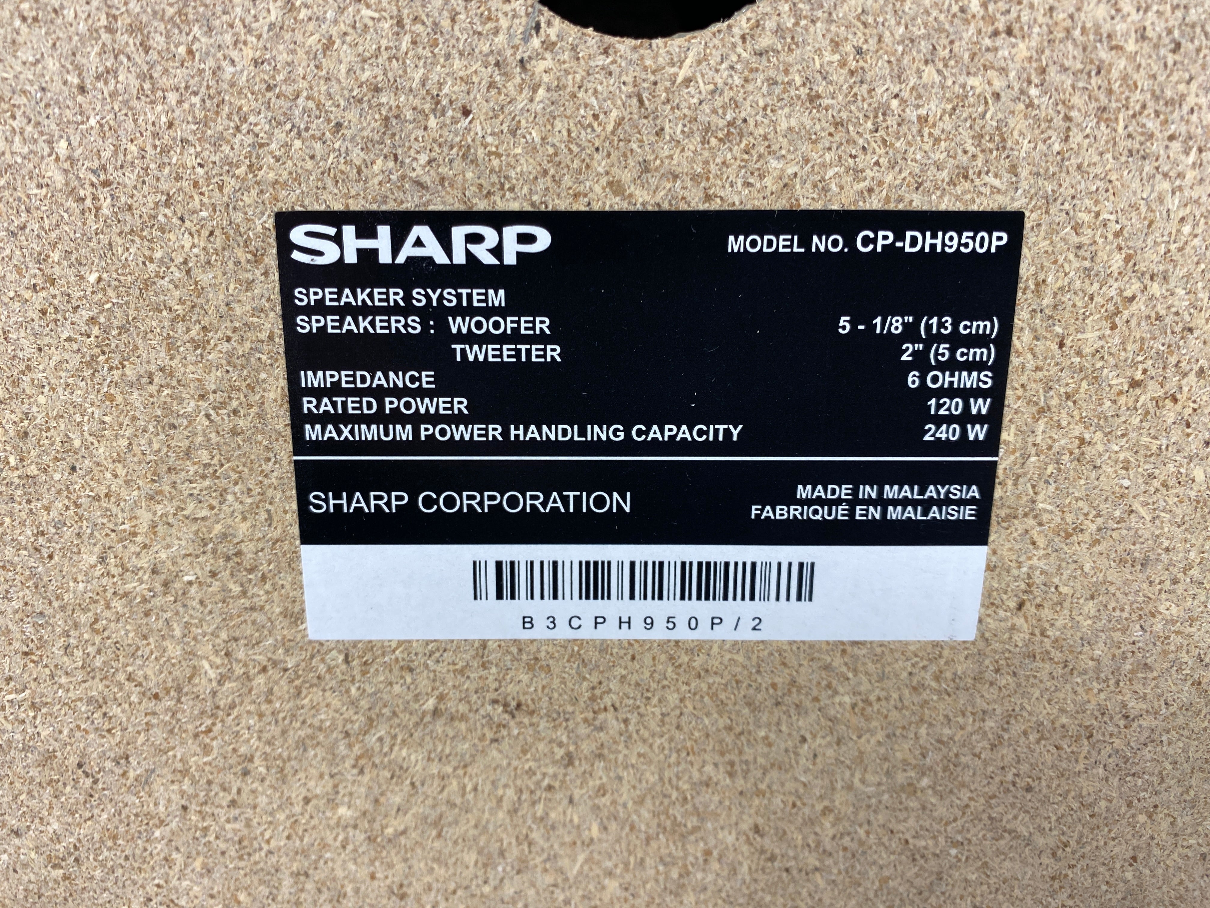 Sharp CP-DH950P Stereo Speaker Pair