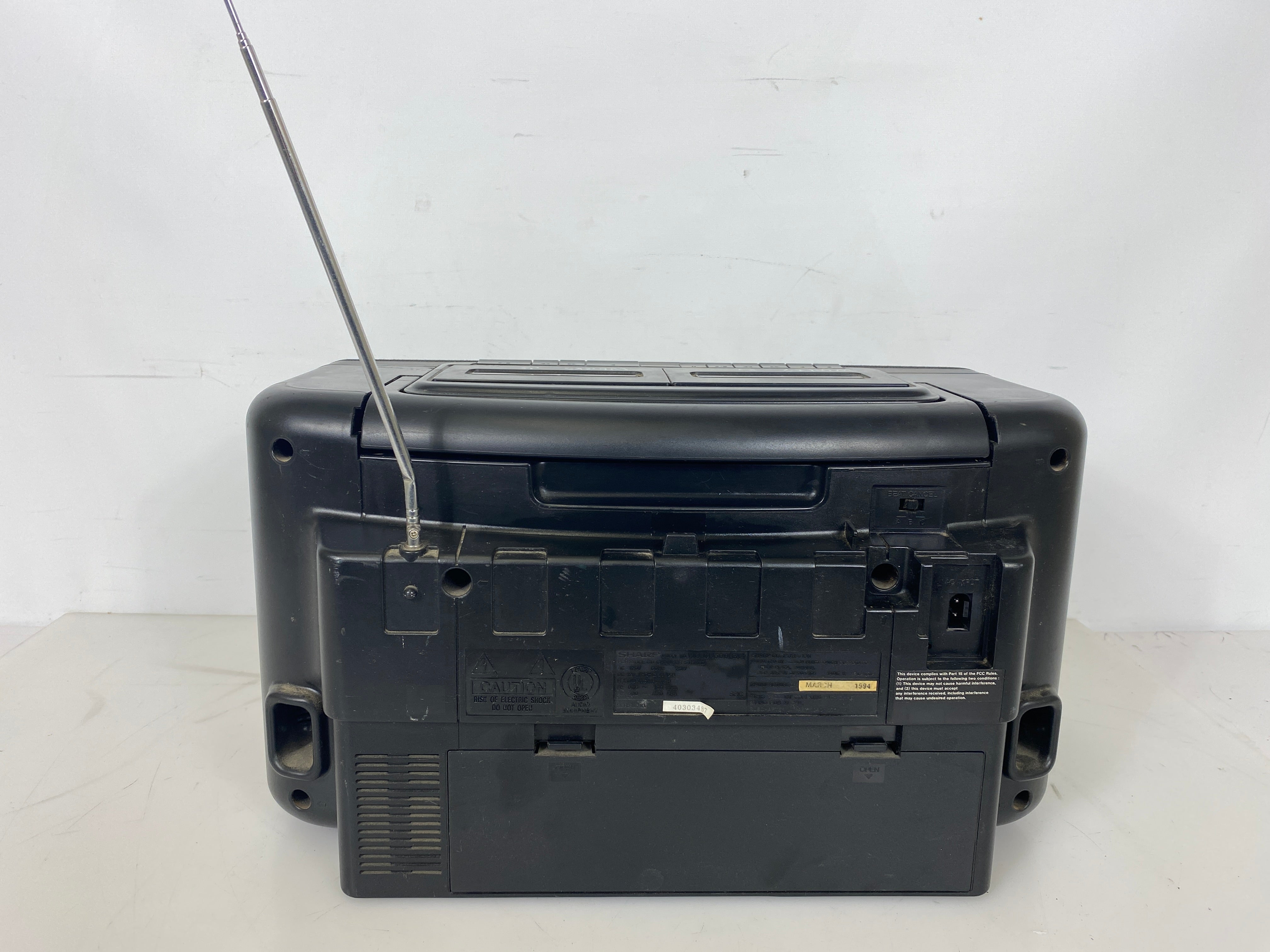 Sharp Vintage CD Dual Cassette Boombox WQ-CH600(GY)
