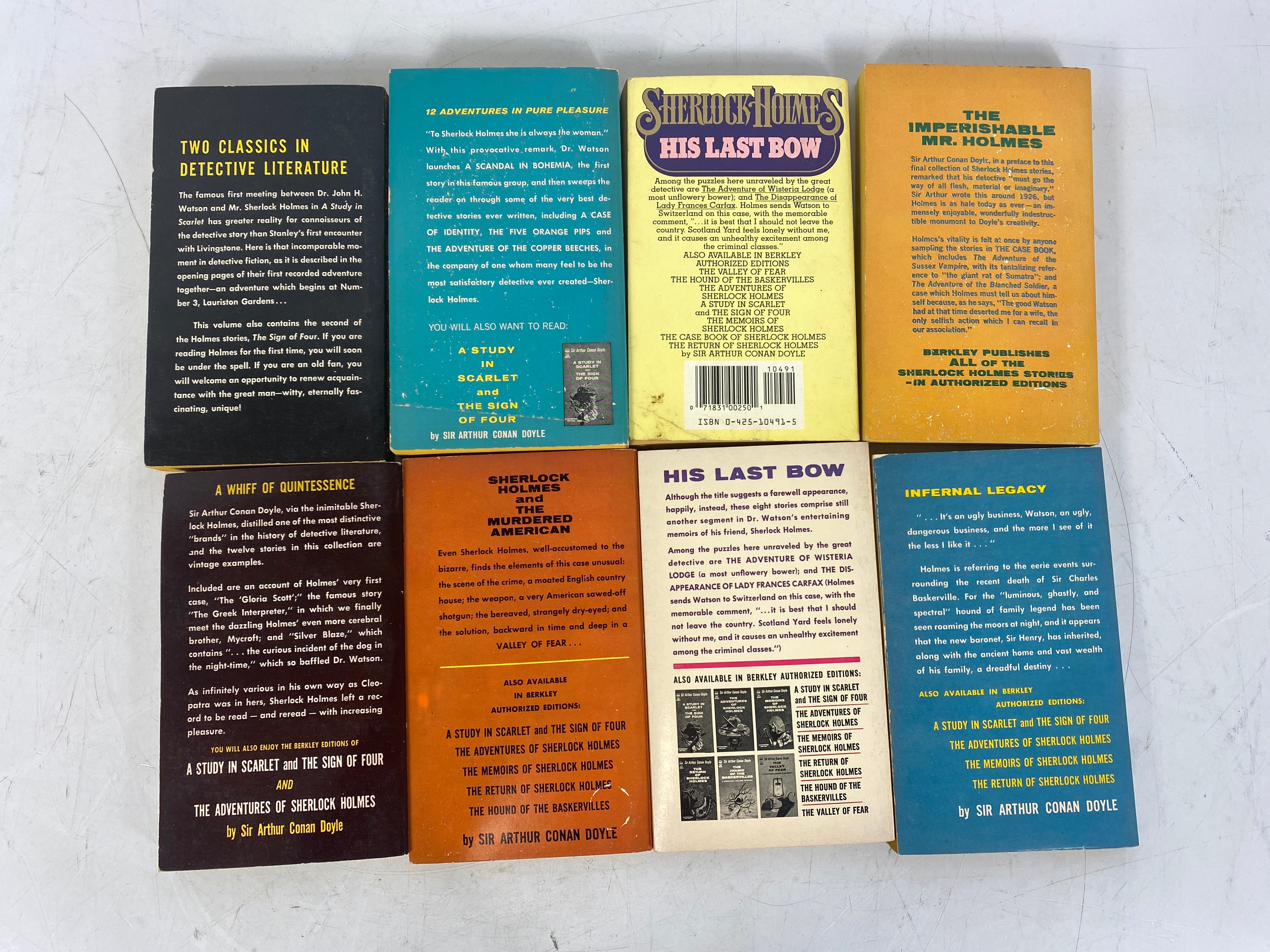 Sherlock Holmes Sir Arthur Conan Doyle Lot of 8 Paperbacks SC