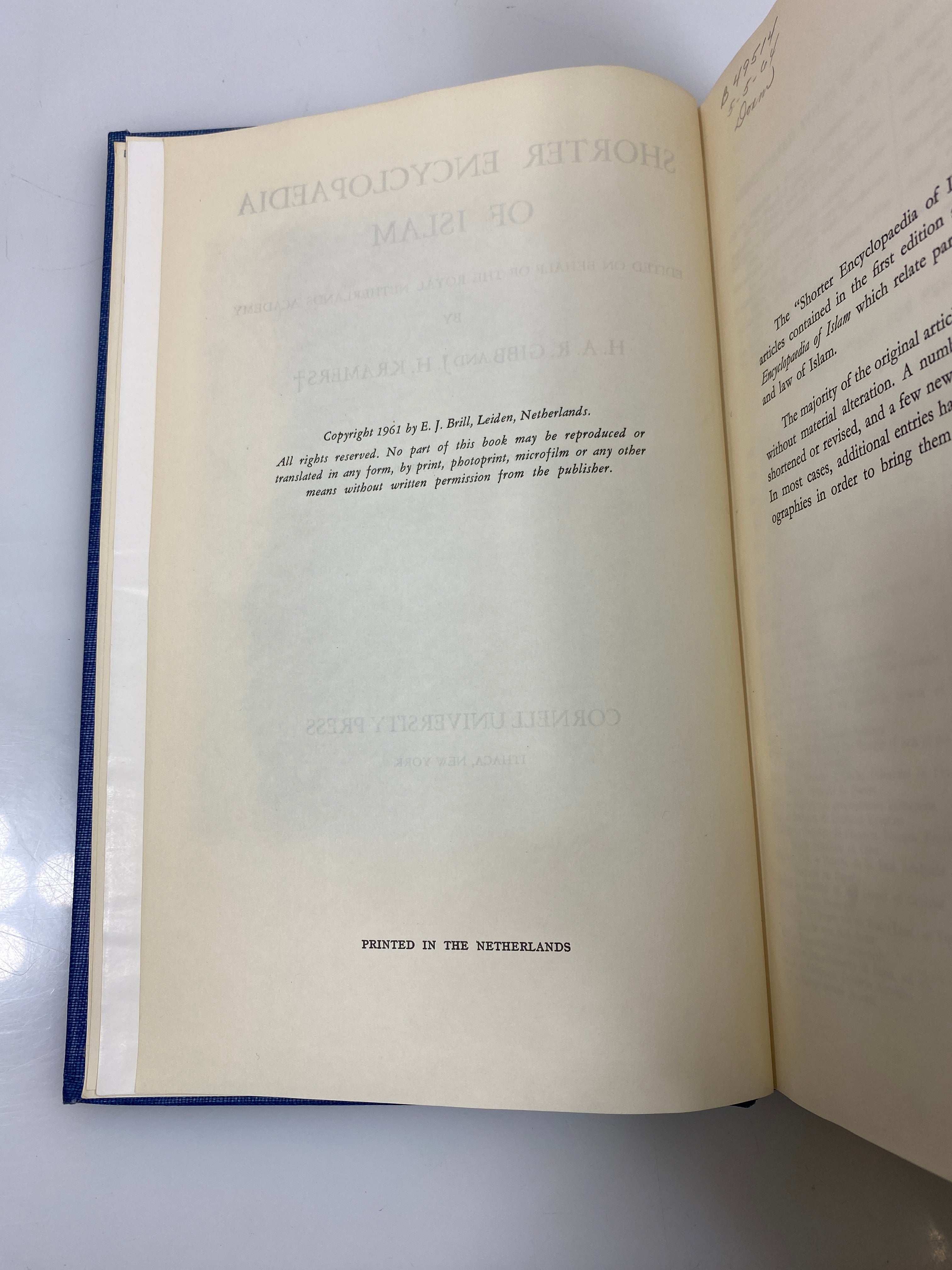 Shorter Encyclopedia of Islam Gibb/Kramers Ex-library 1961 HC