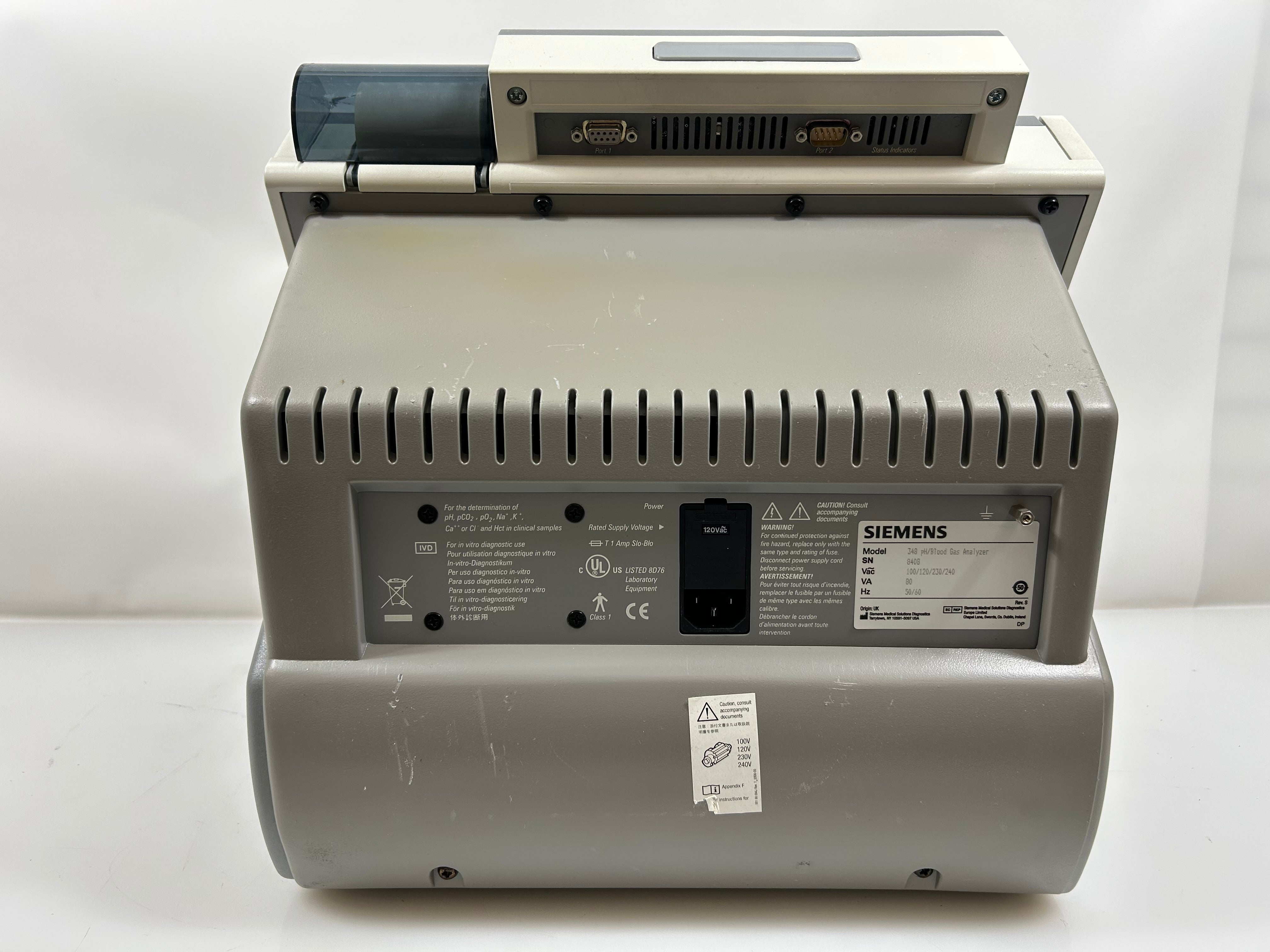 Siemens Rapidlab 348 Blood Gas Analyzer
