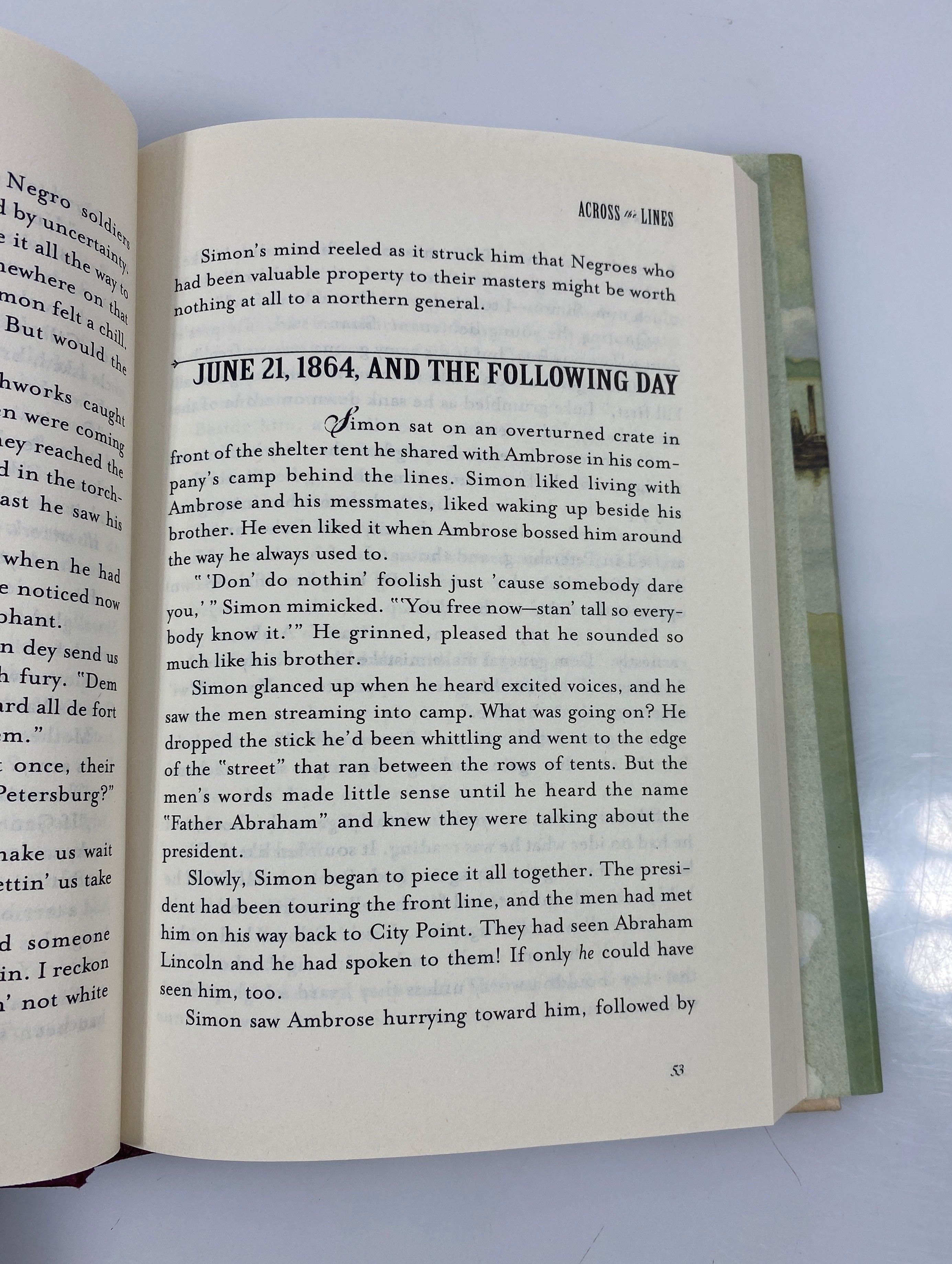 *Signed* Across the Lines Carolyn Reeder 1st Ed. 1997 HCDJ