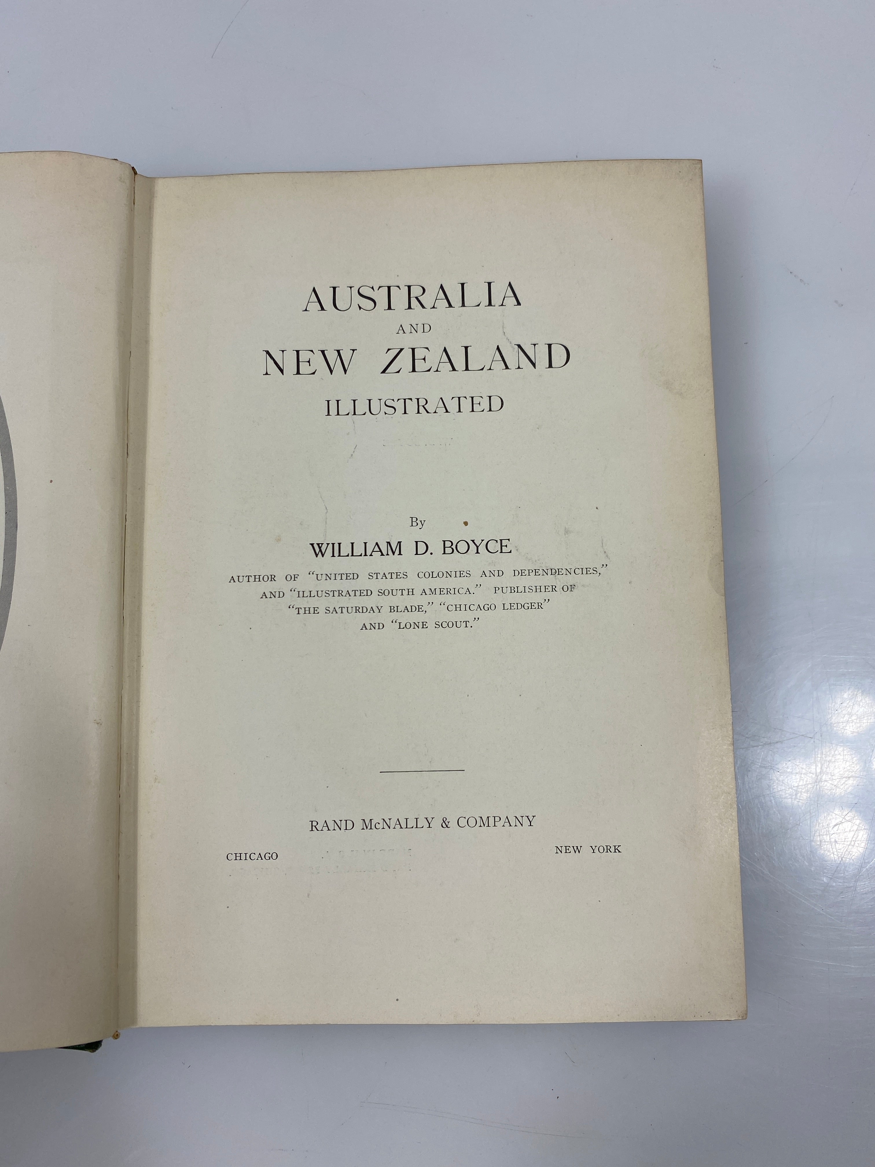 Signed Illustrated Australia and New Zealand by Boyce 1922 HC