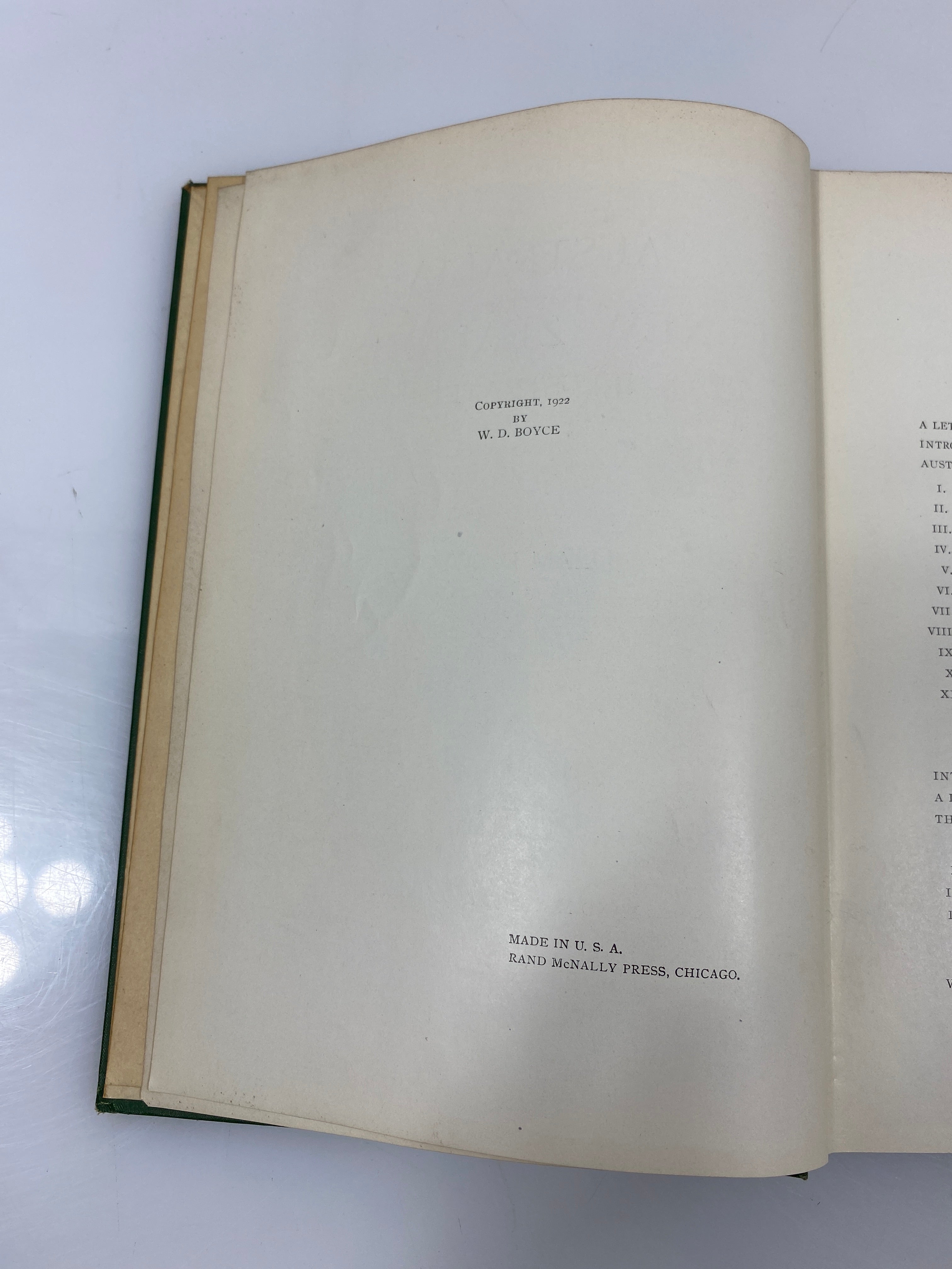 Signed Illustrated Australia and New Zealand by Boyce 1922 HC