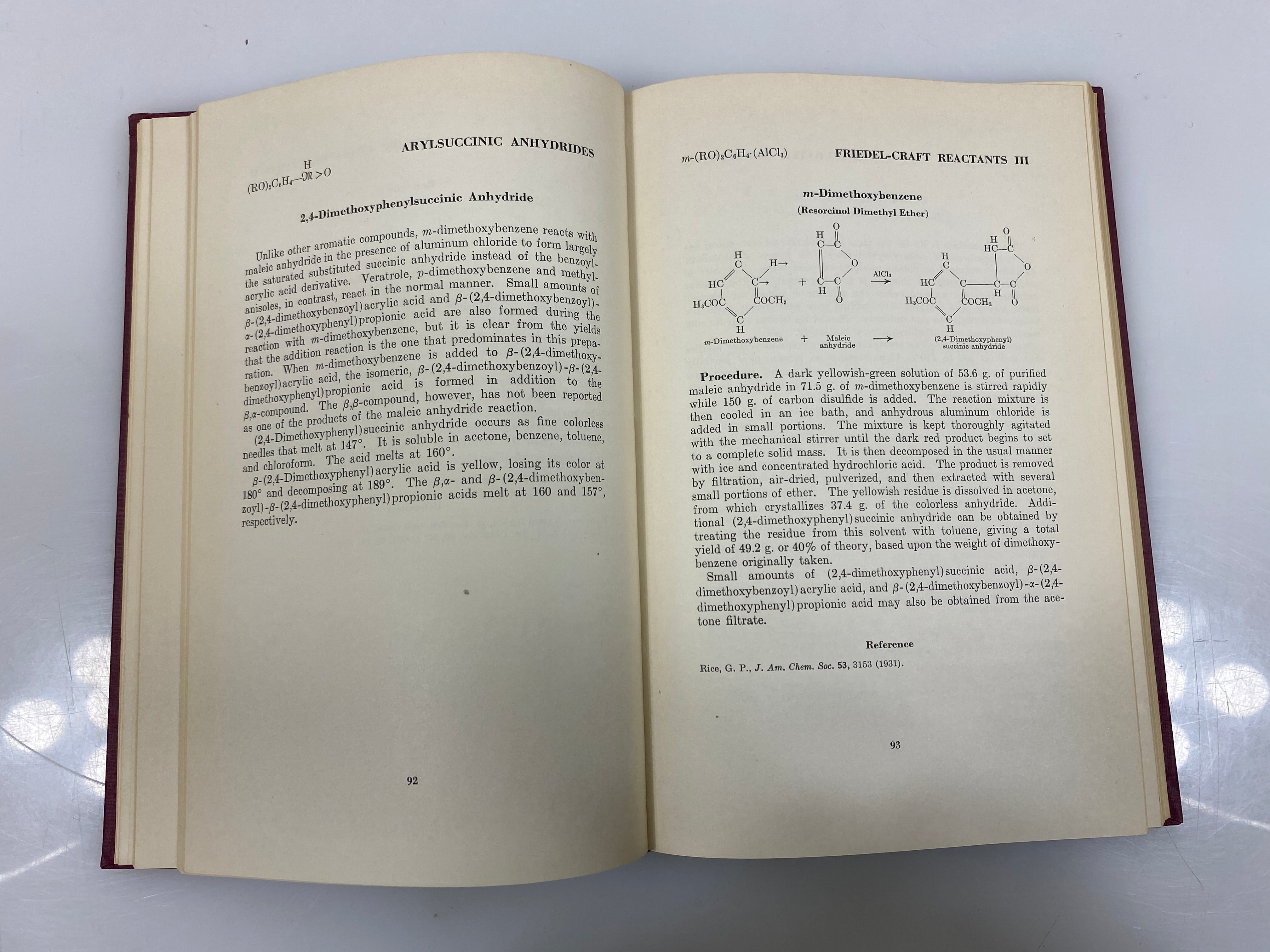 *Signed* Maleic Anhydride Derivatives Flett/Gardner 1952 HC